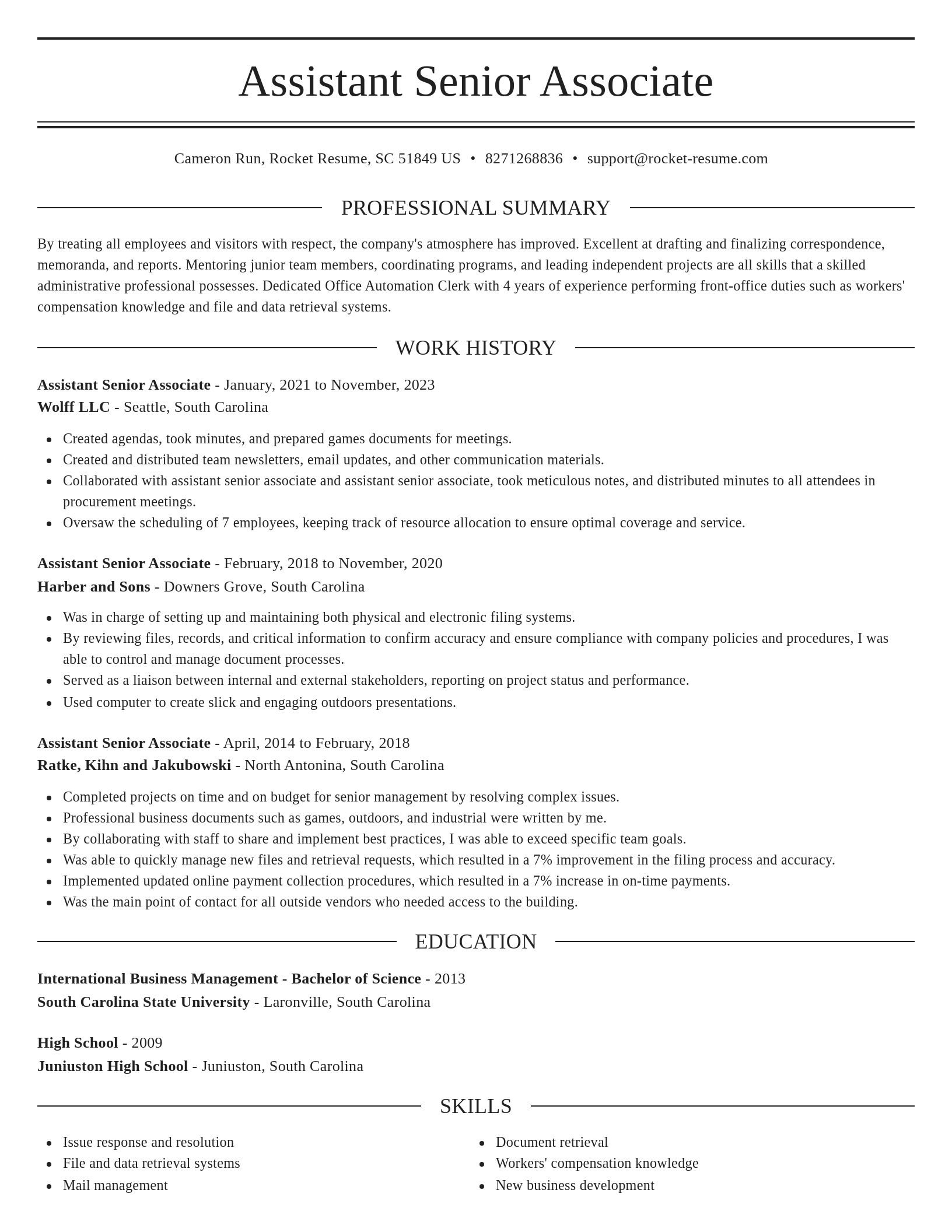 Elegant resume template