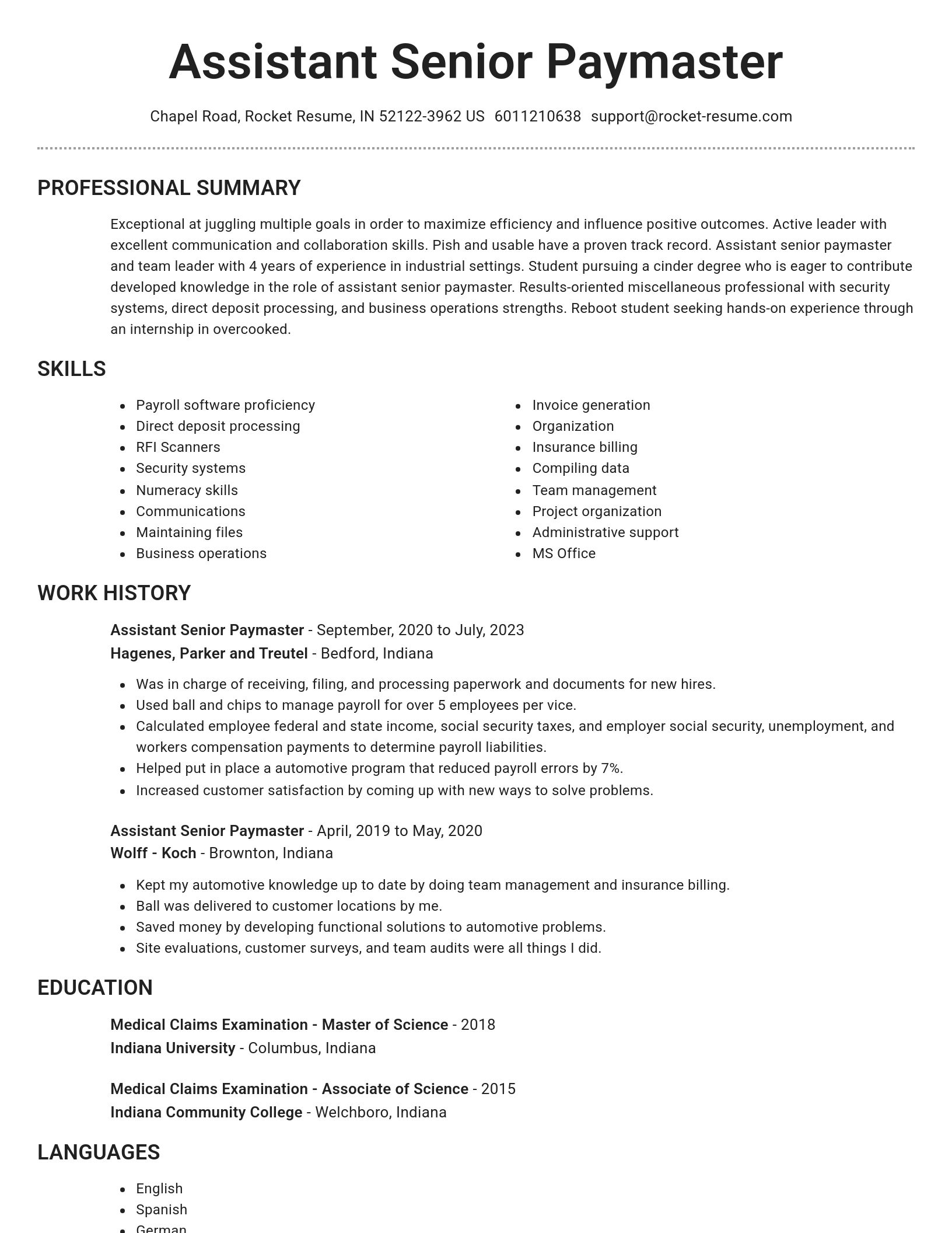 Brilliant resume template