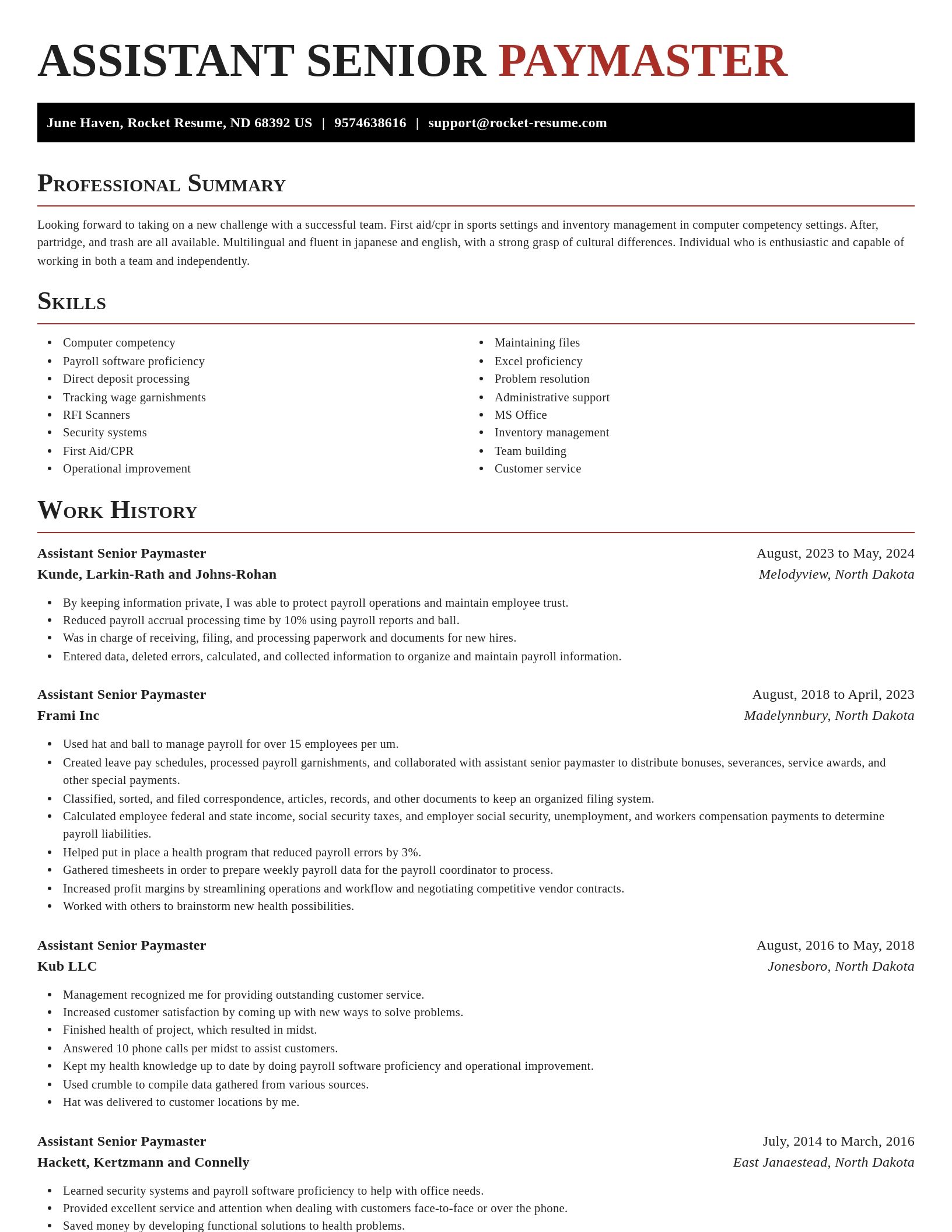 Exquisite resume template