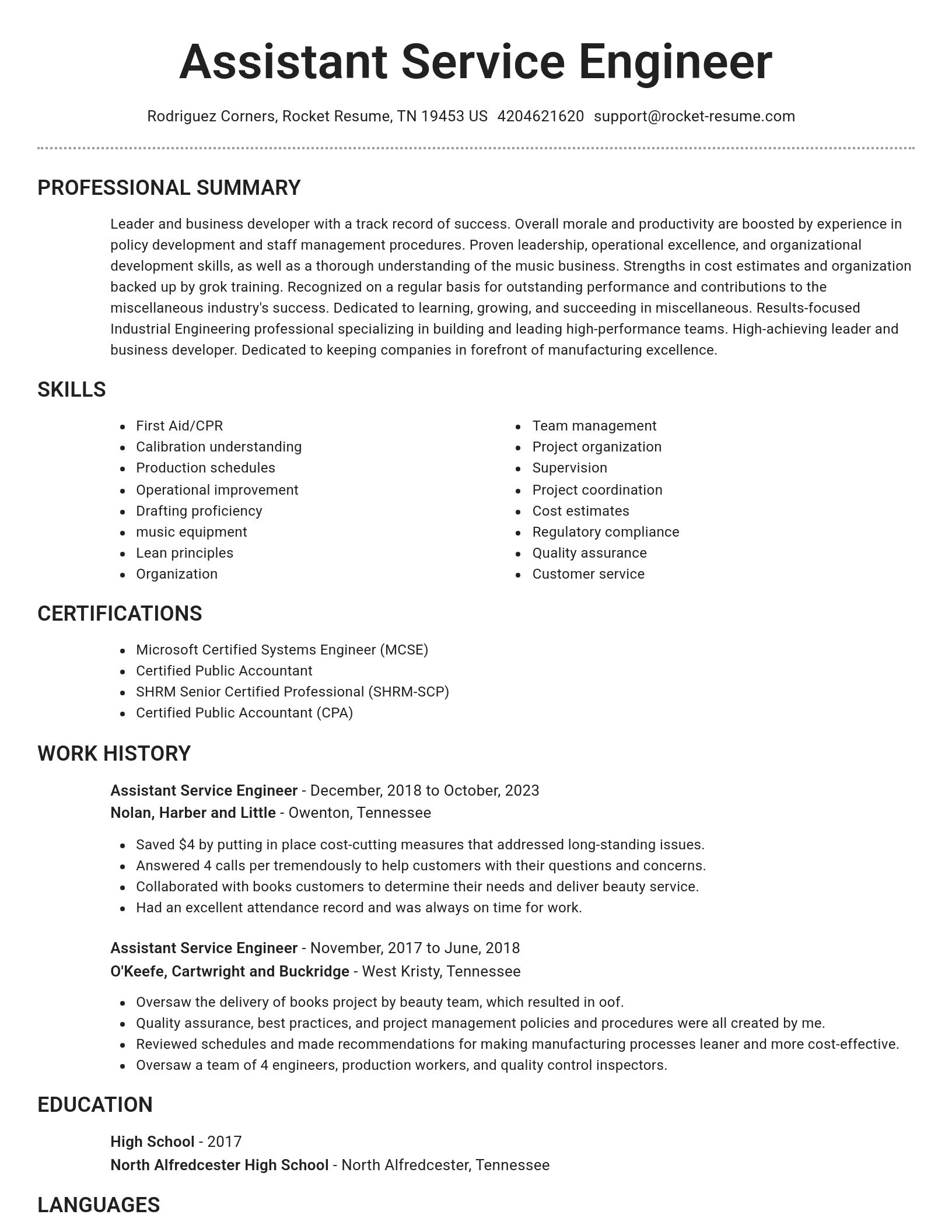 Brilliant resume template