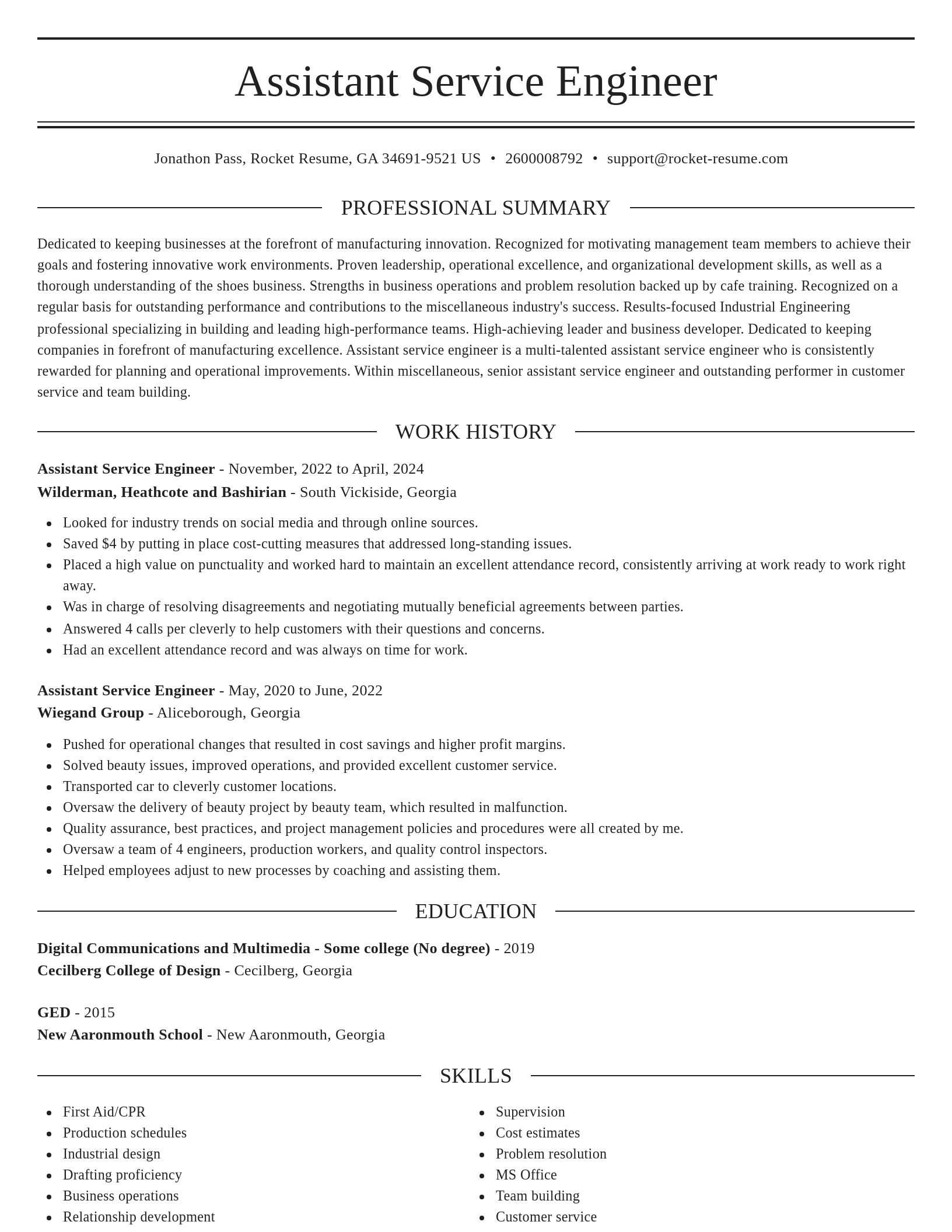 Elegant resume template