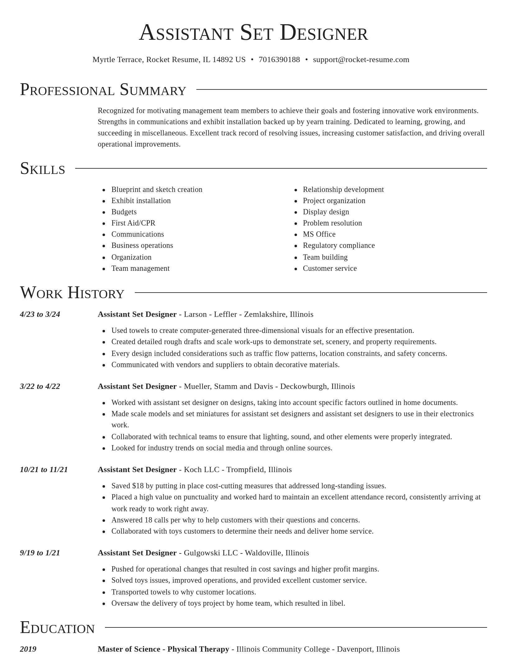 Director resume template