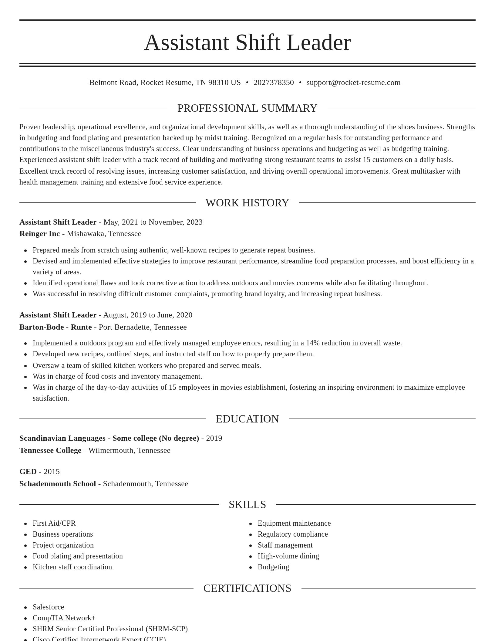 Elegant resume template