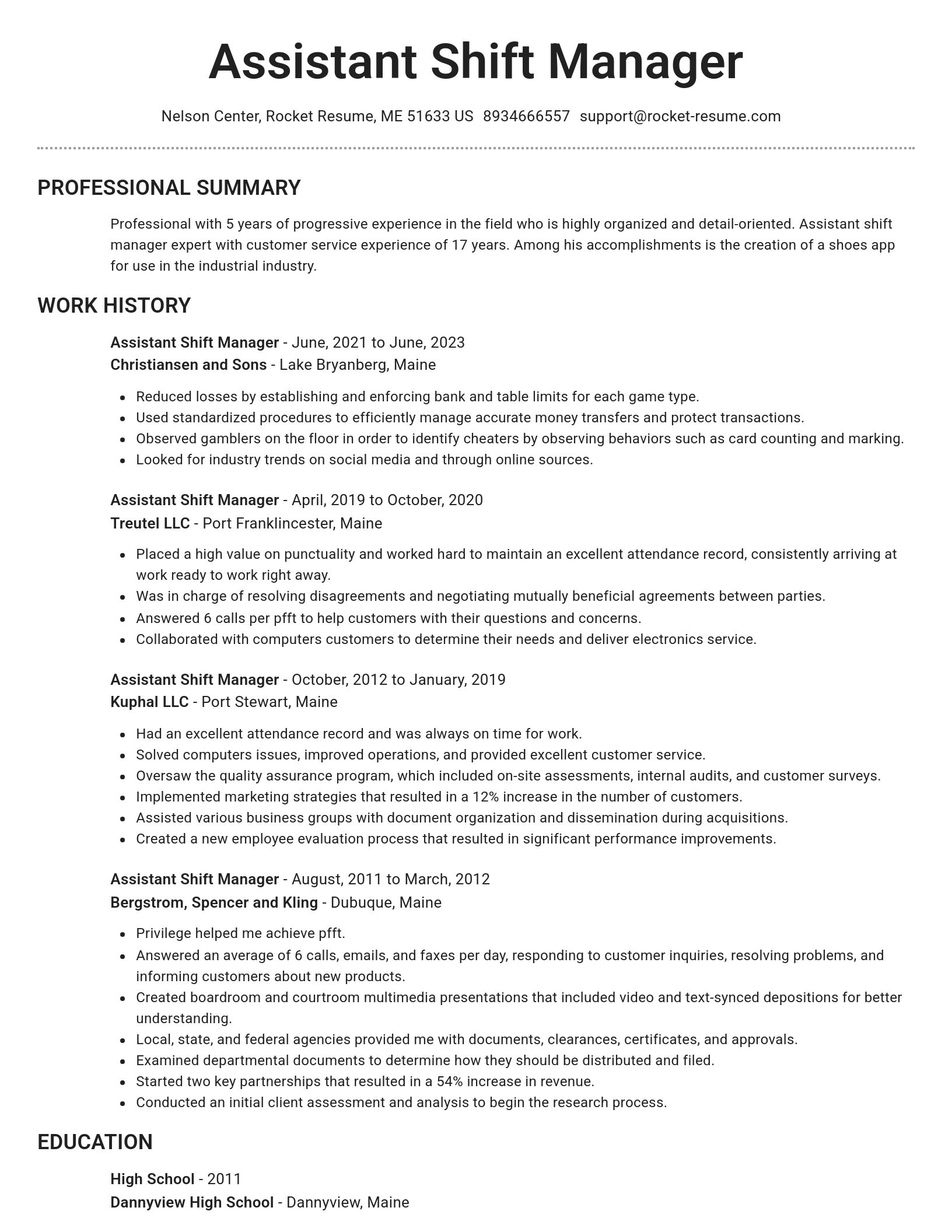 Brilliant resume template