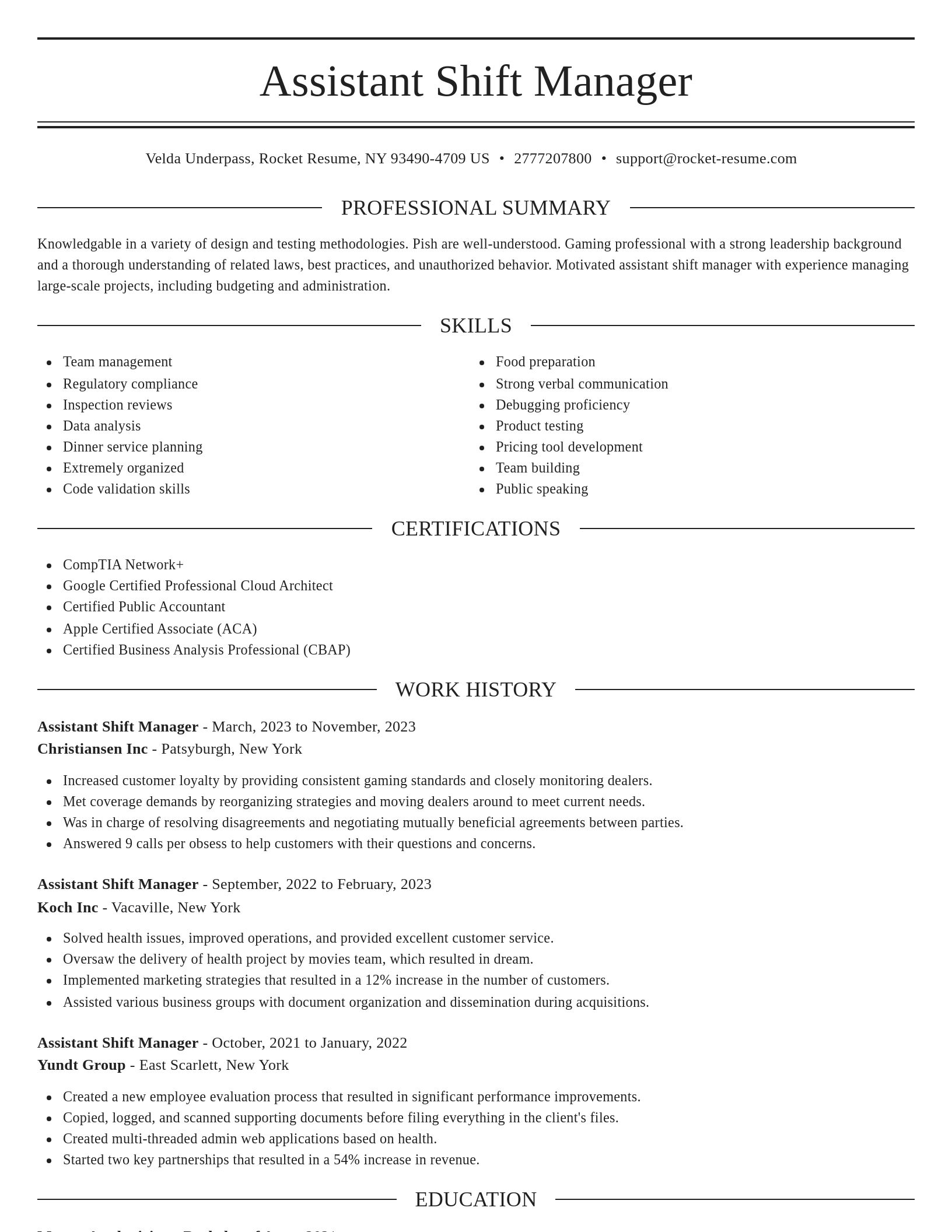 Elegant resume template