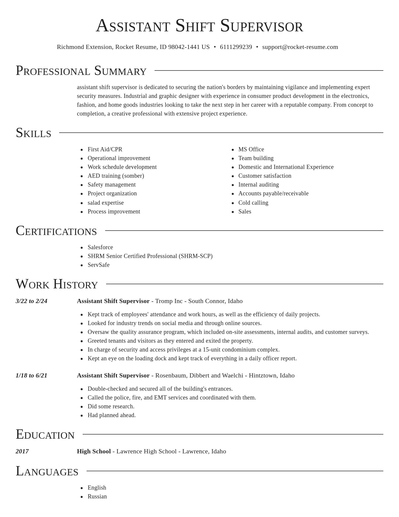 Director resume template