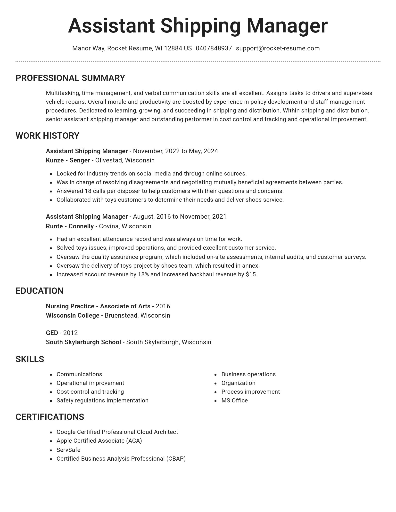 Brilliant resume template