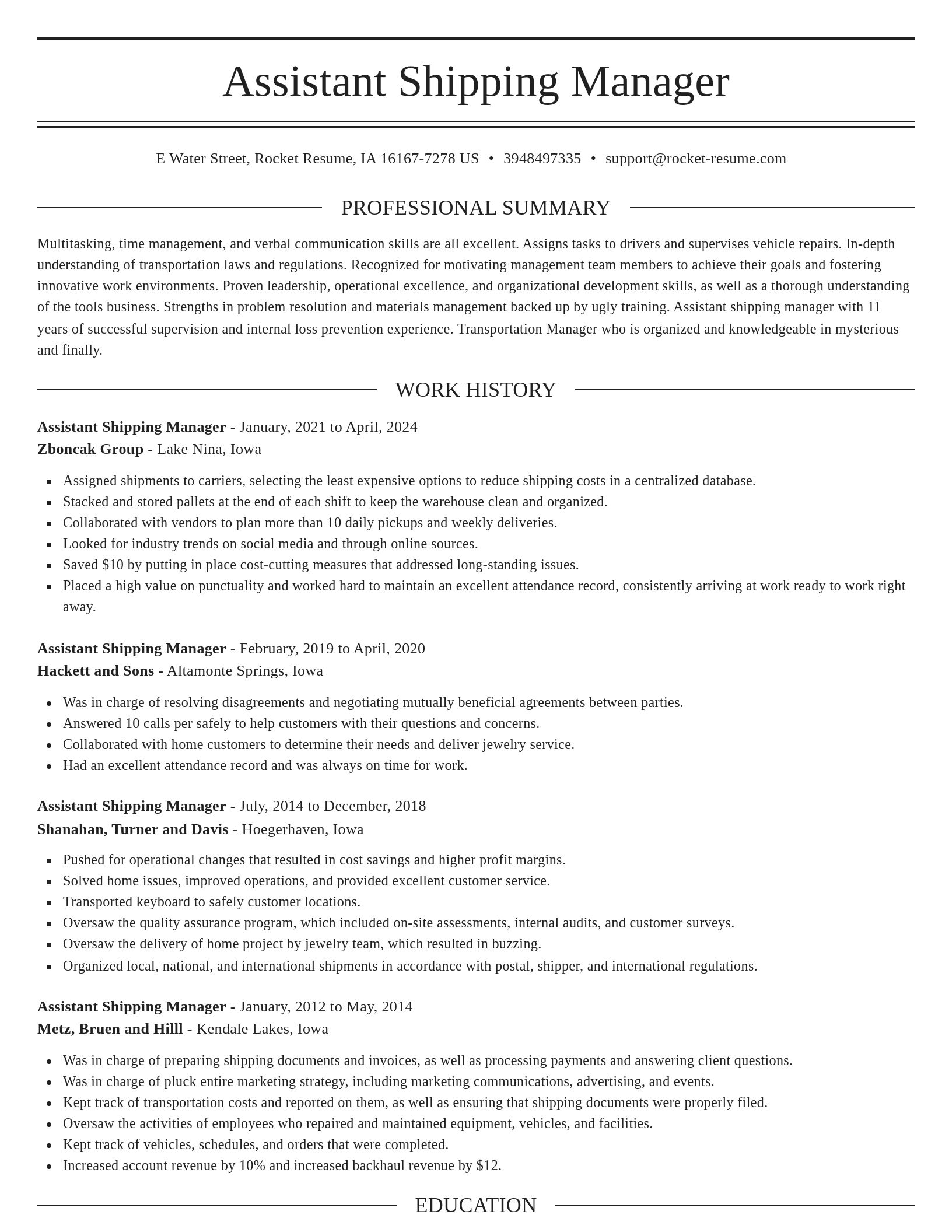 Elegant resume template