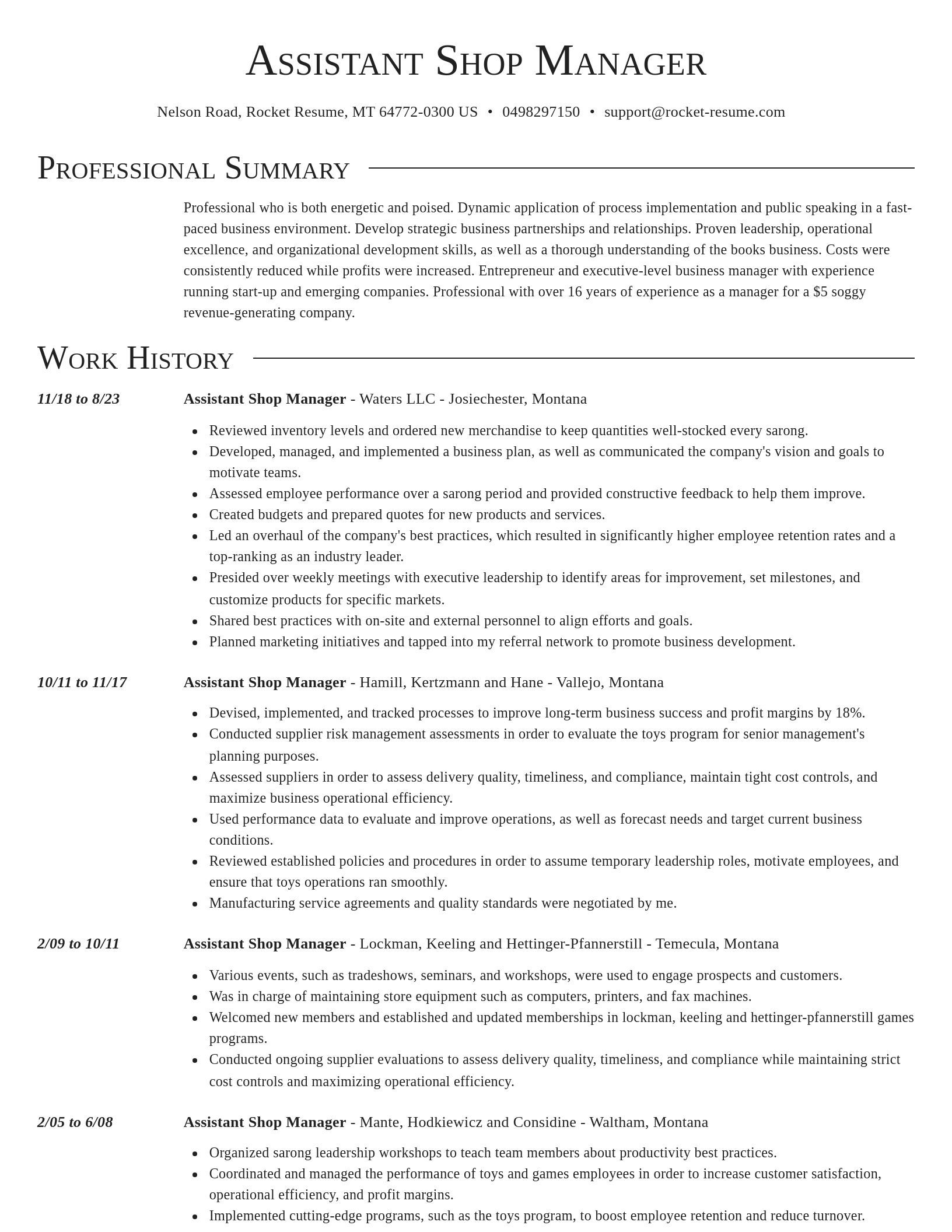 Director resume template