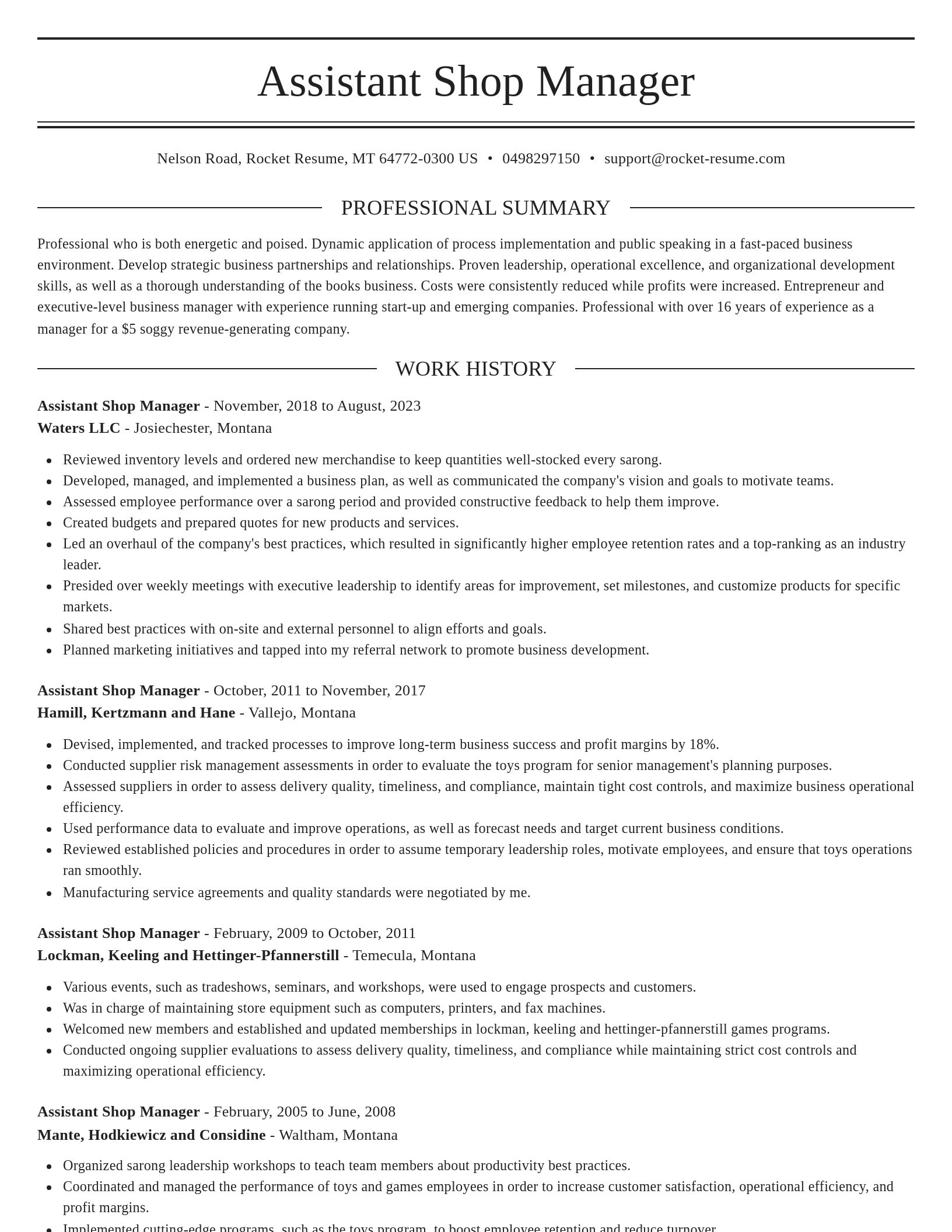 Elegant resume template