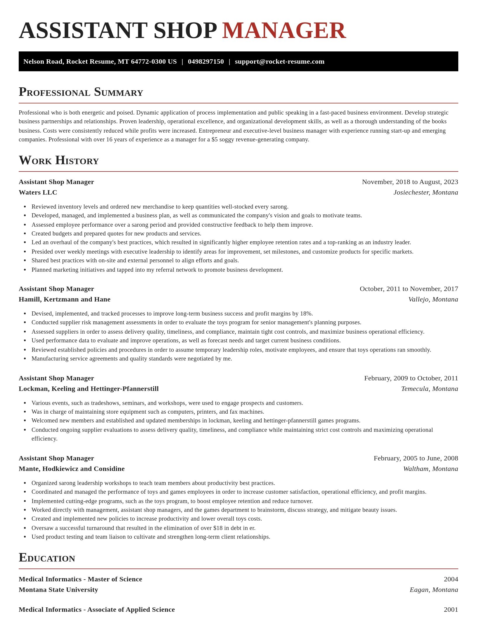 Exquisite resume template
