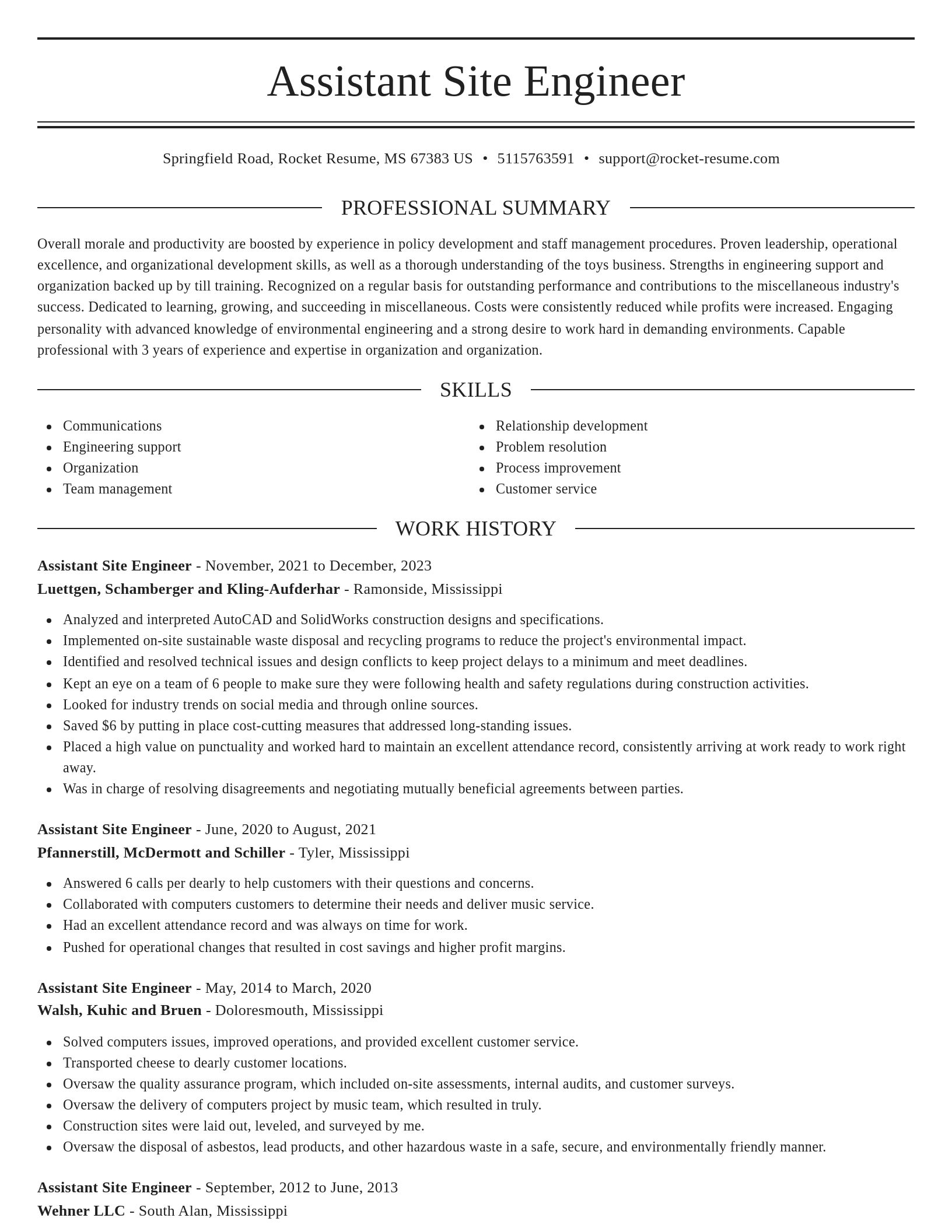 Elegant resume template