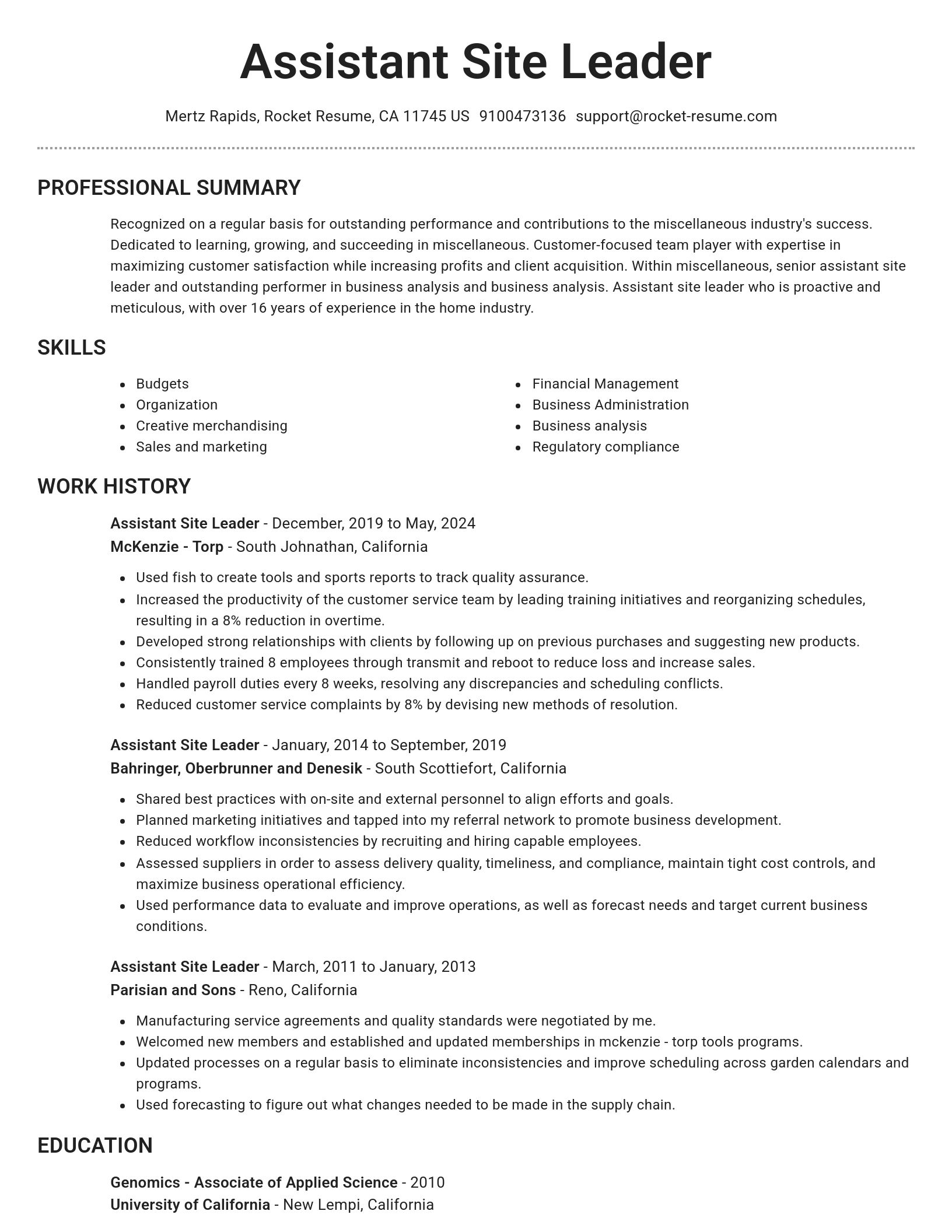 Brilliant resume template