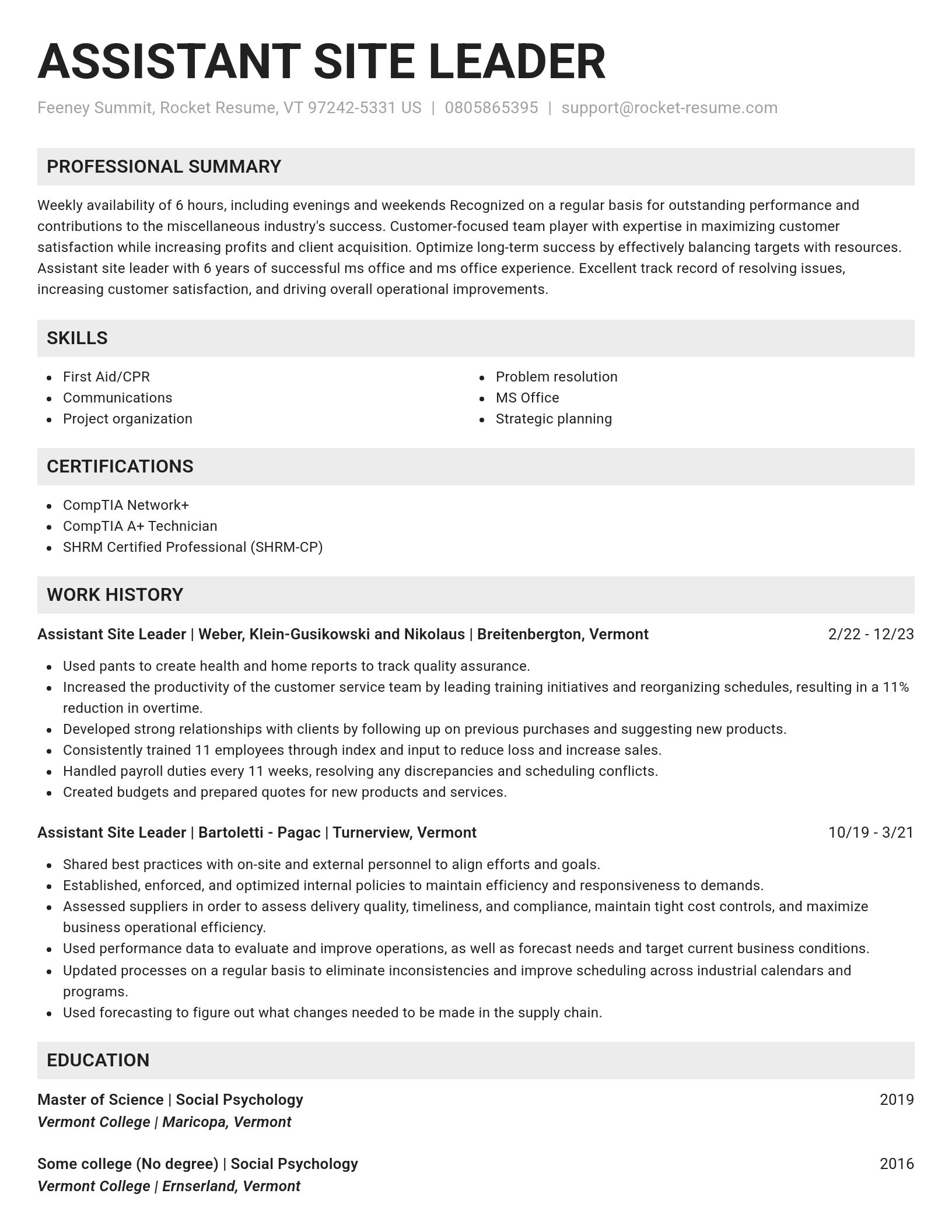 Genius resume template