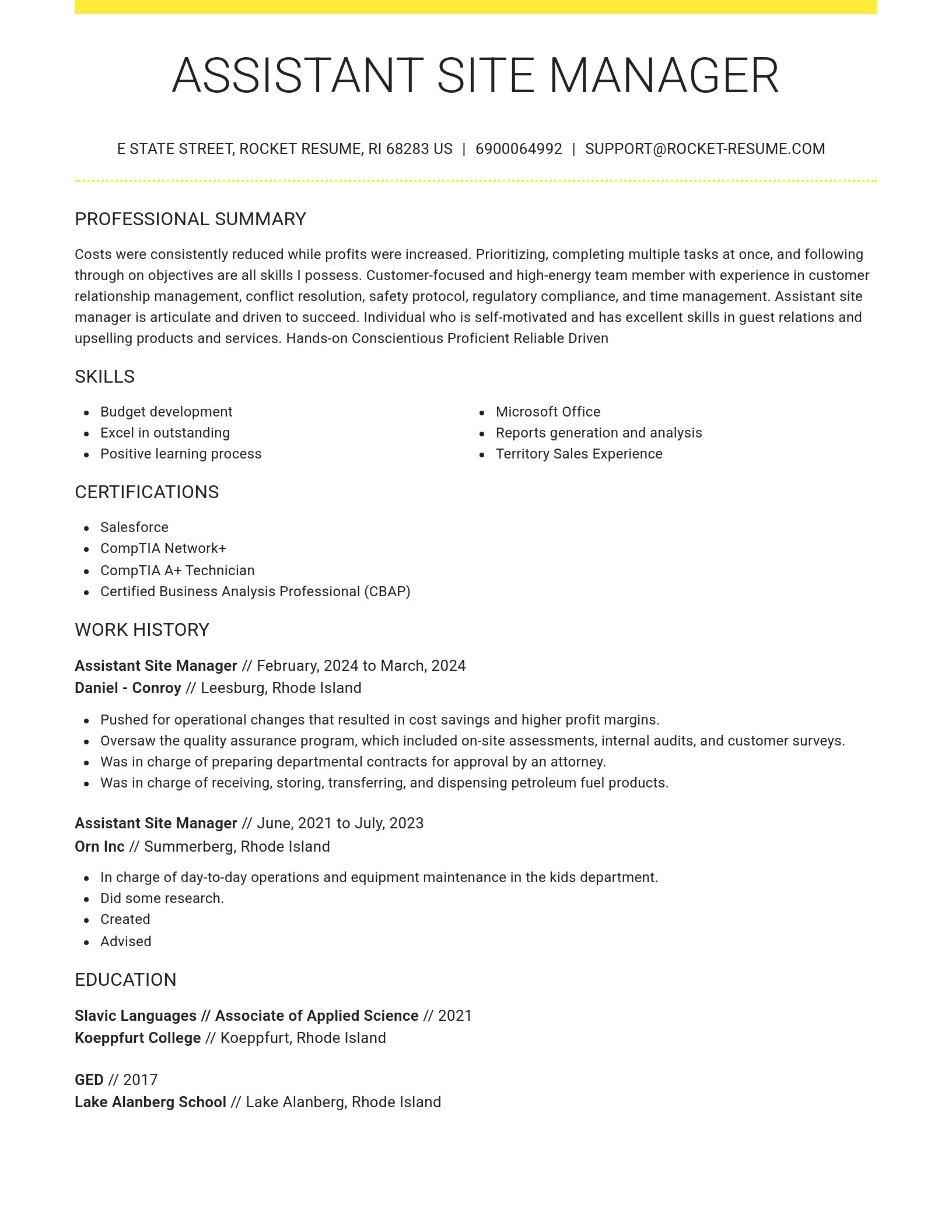 Grand resume template