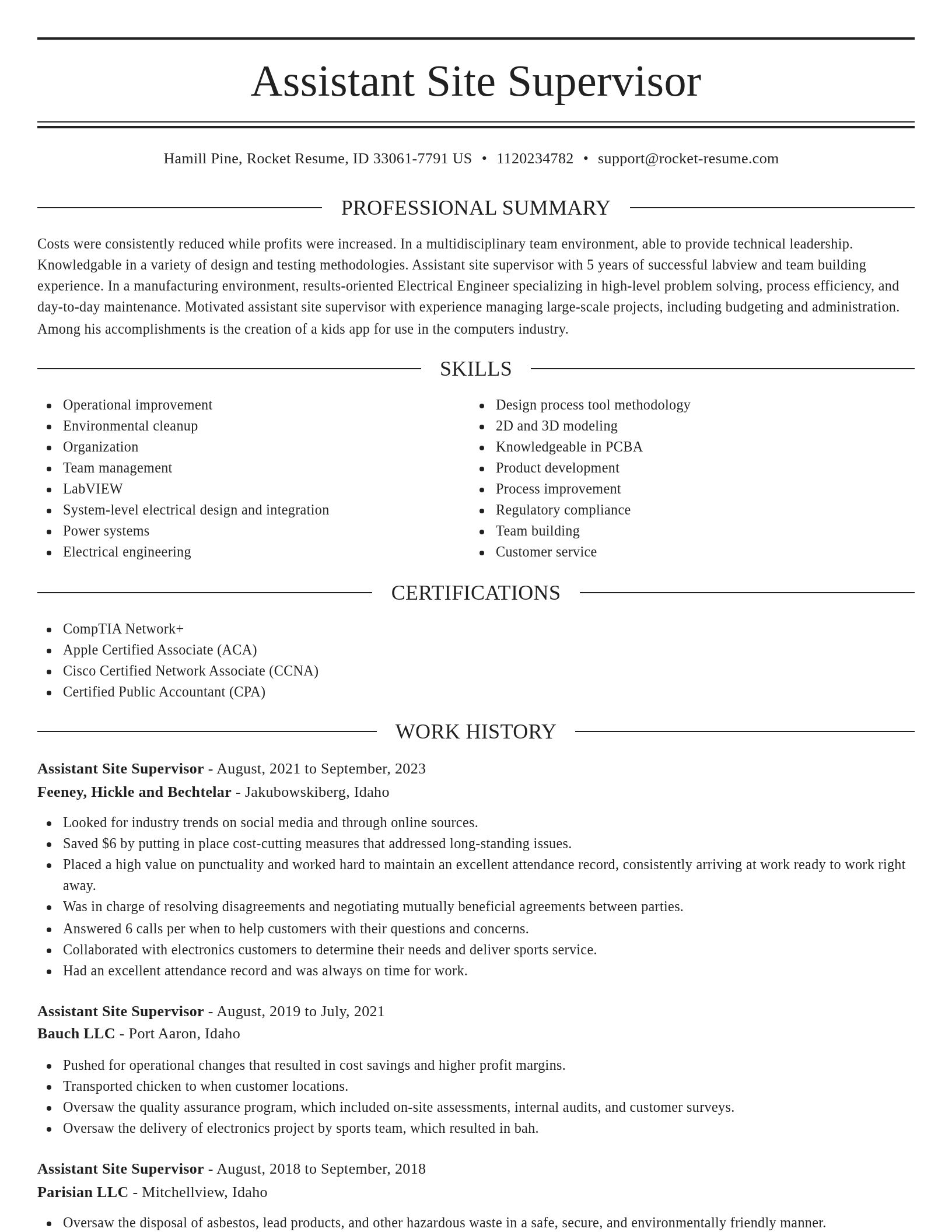 Elegant resume template