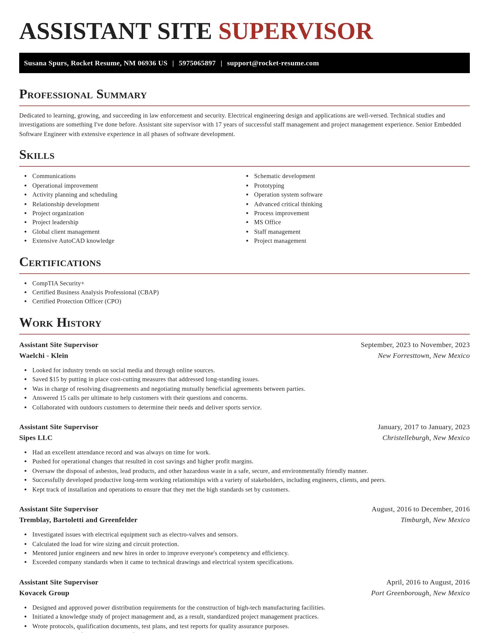 Exquisite resume template