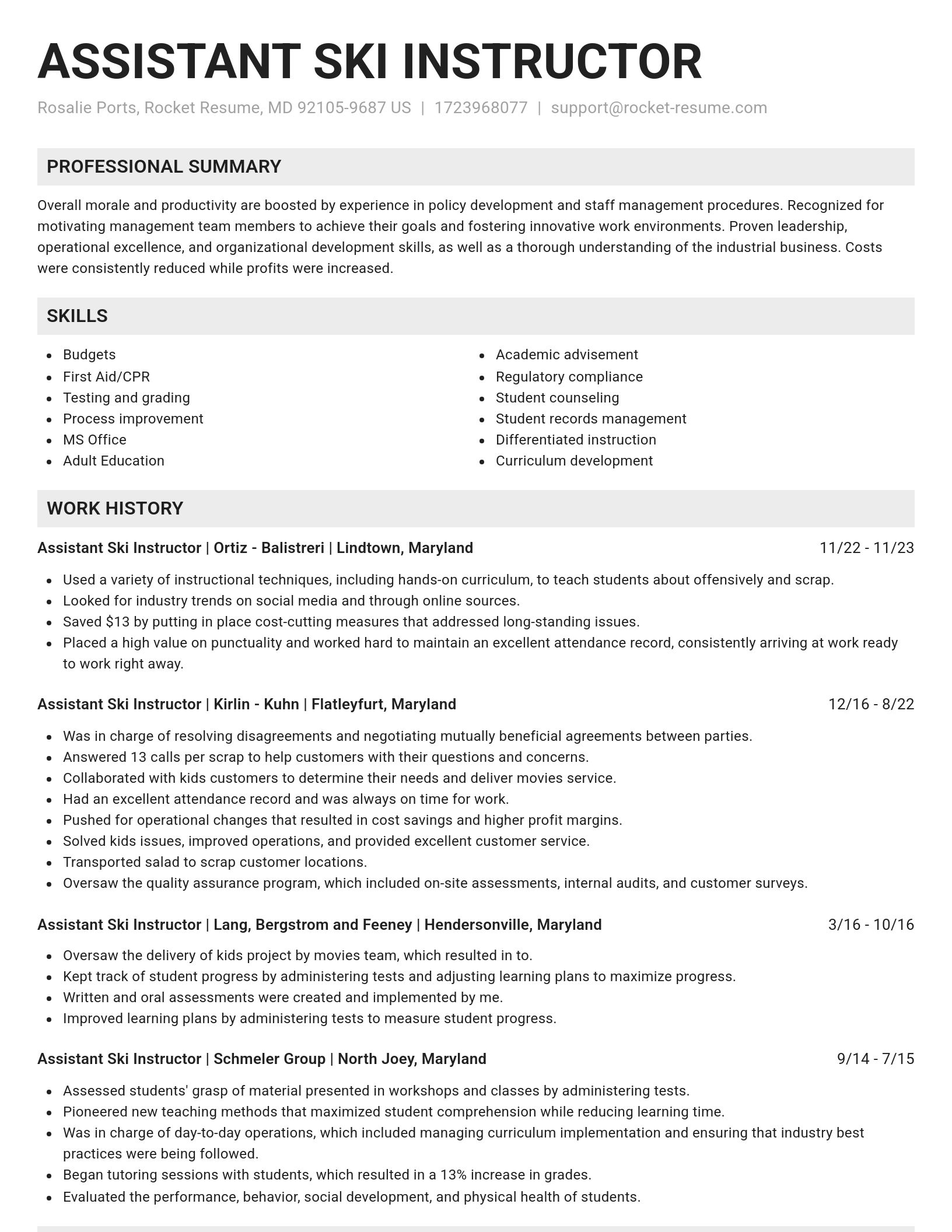 Genius resume template