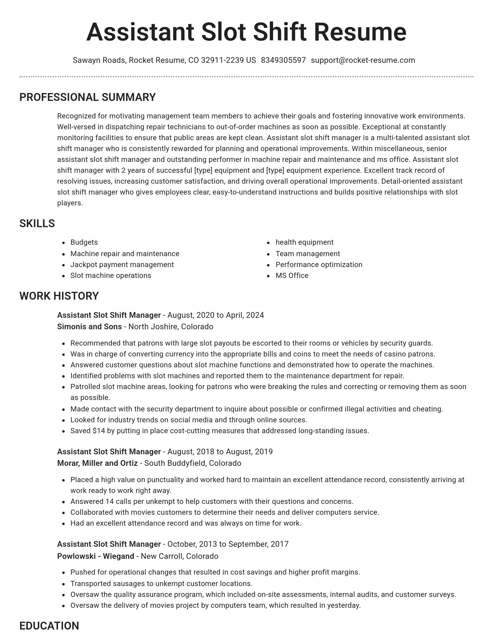 Brilliant resume template