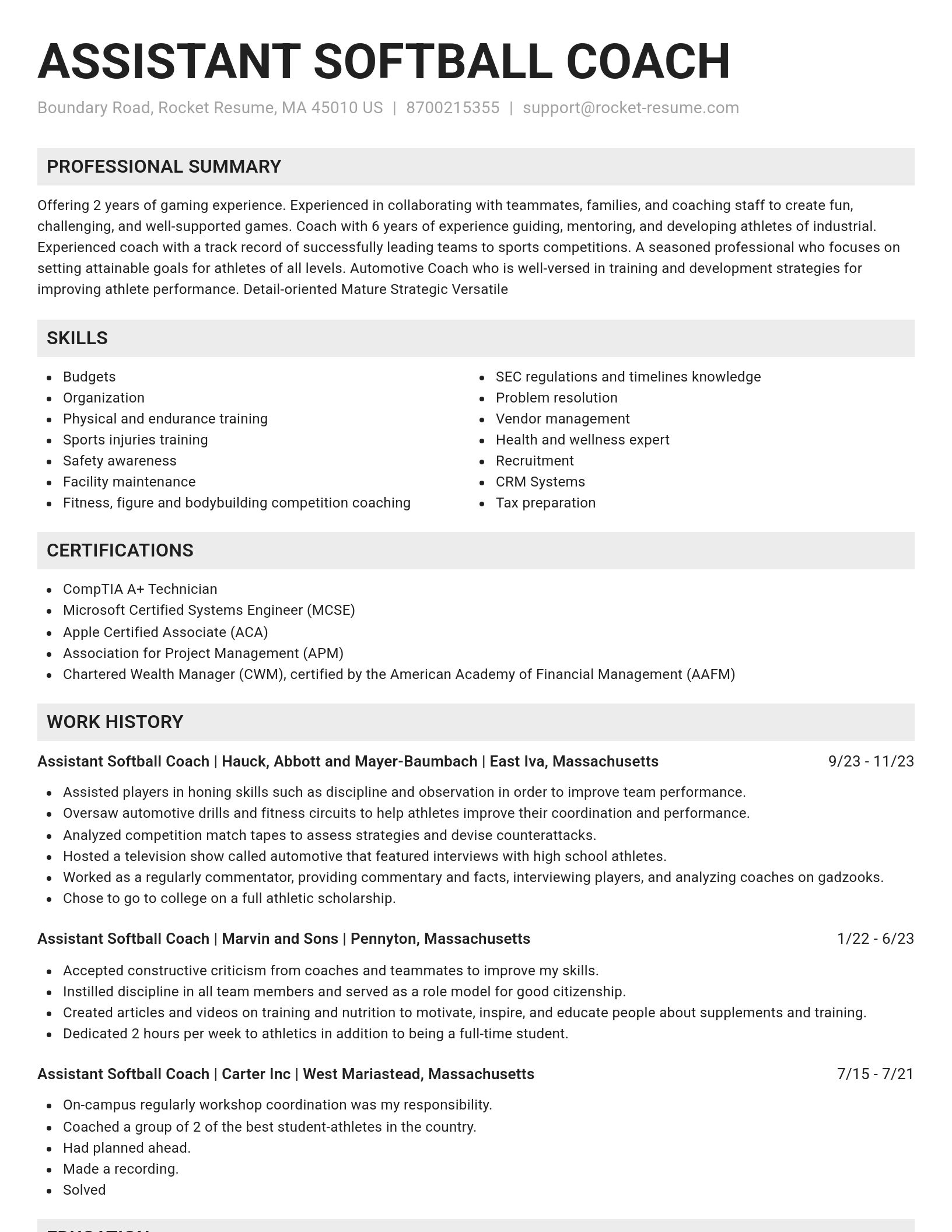 Genius resume template