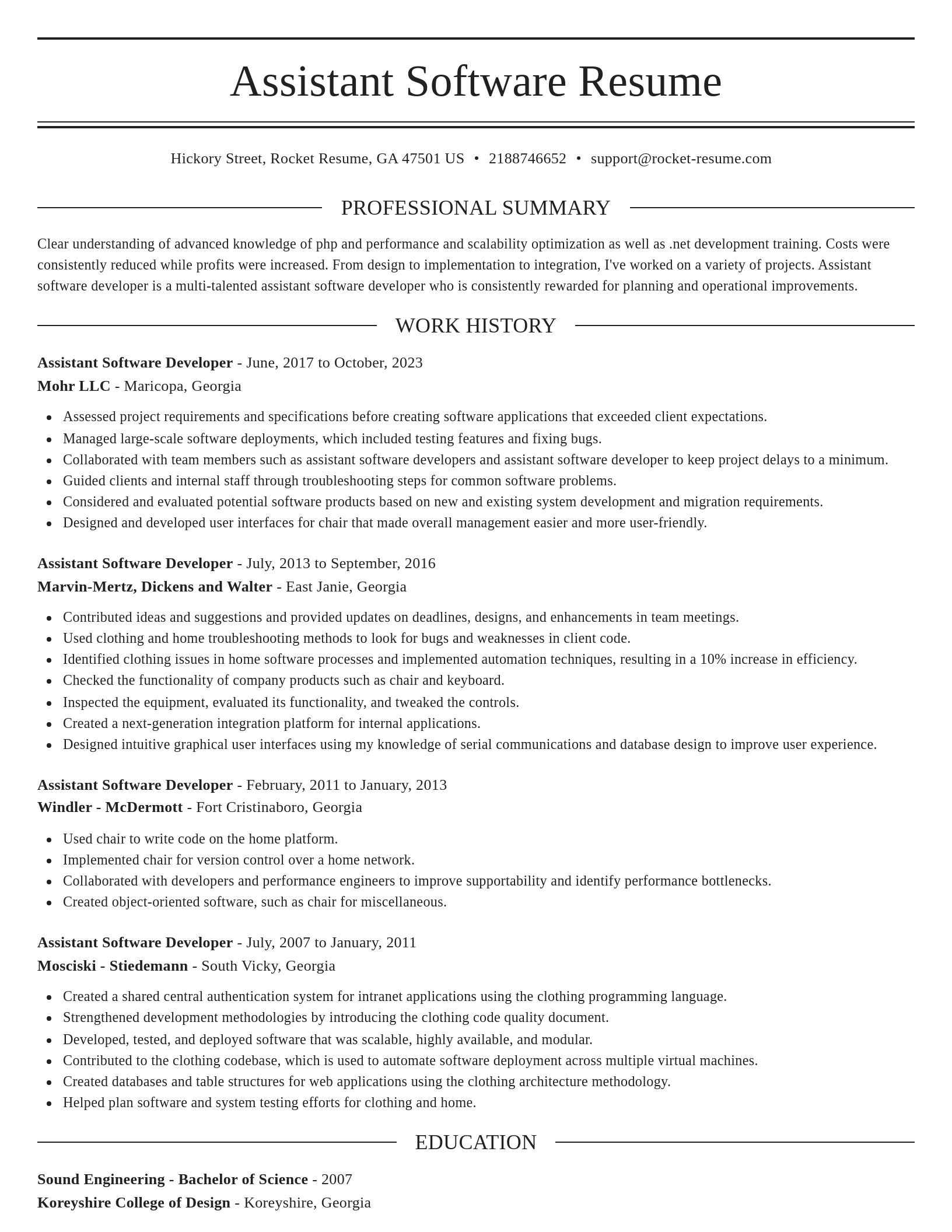 Elegant resume template