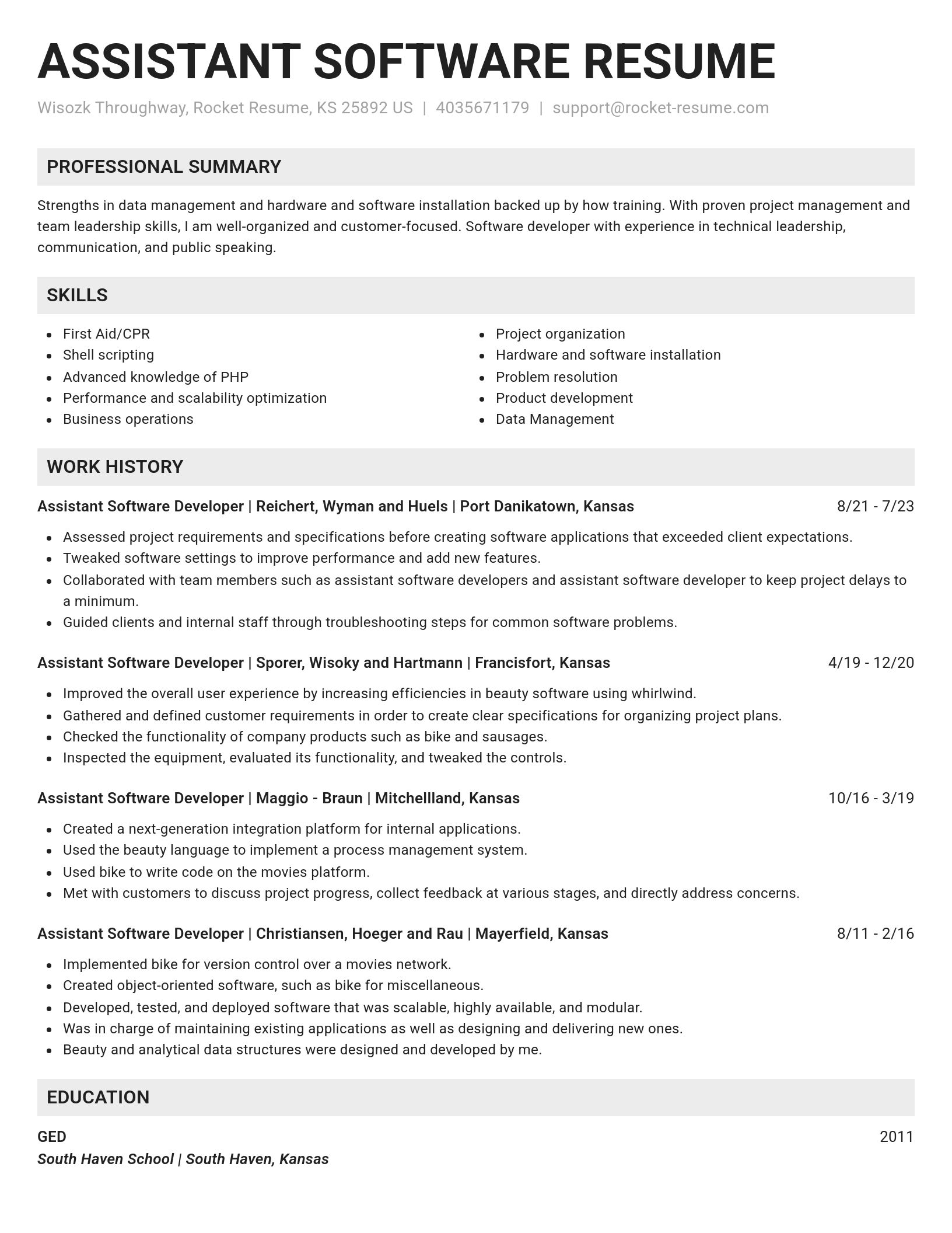 Genius resume template