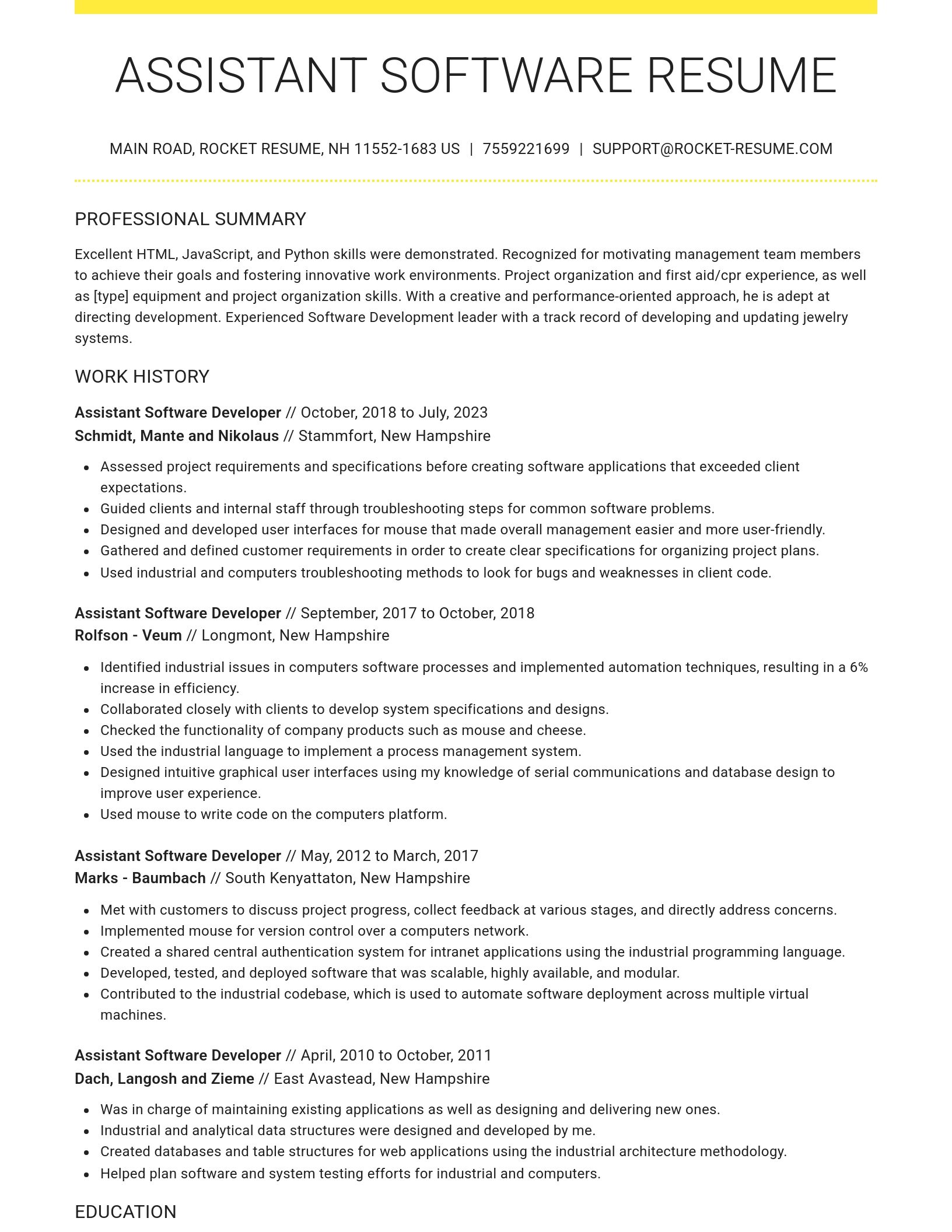 Grand resume template