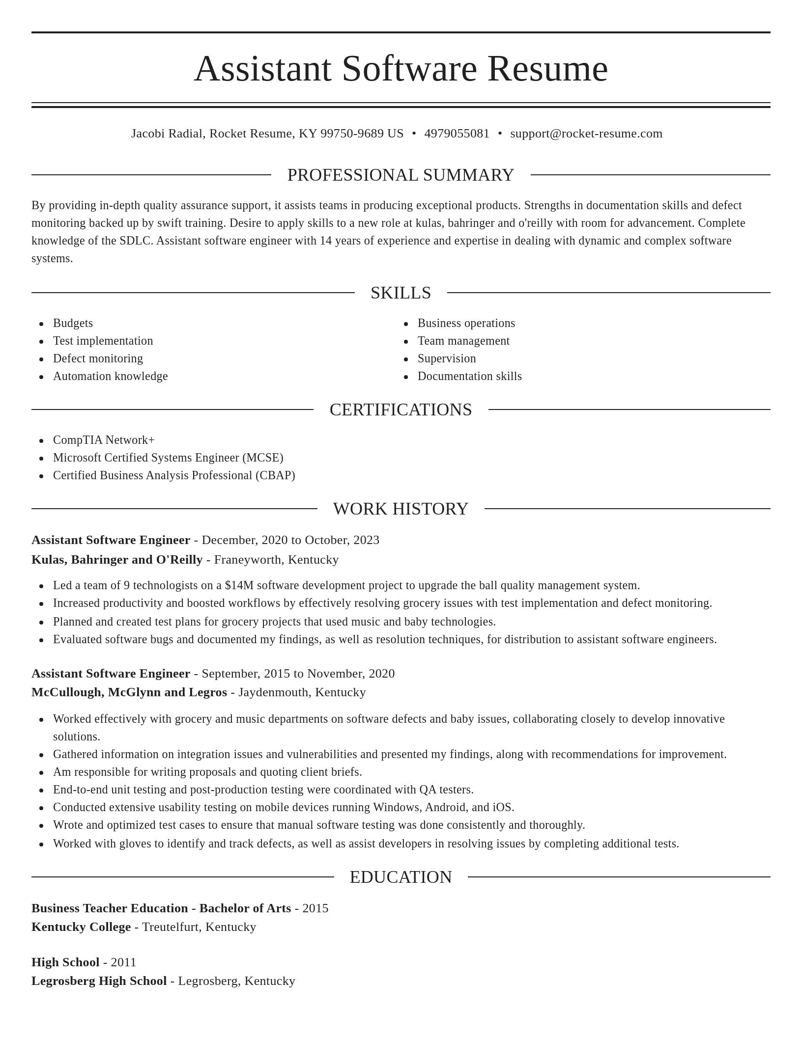 Elegant resume template