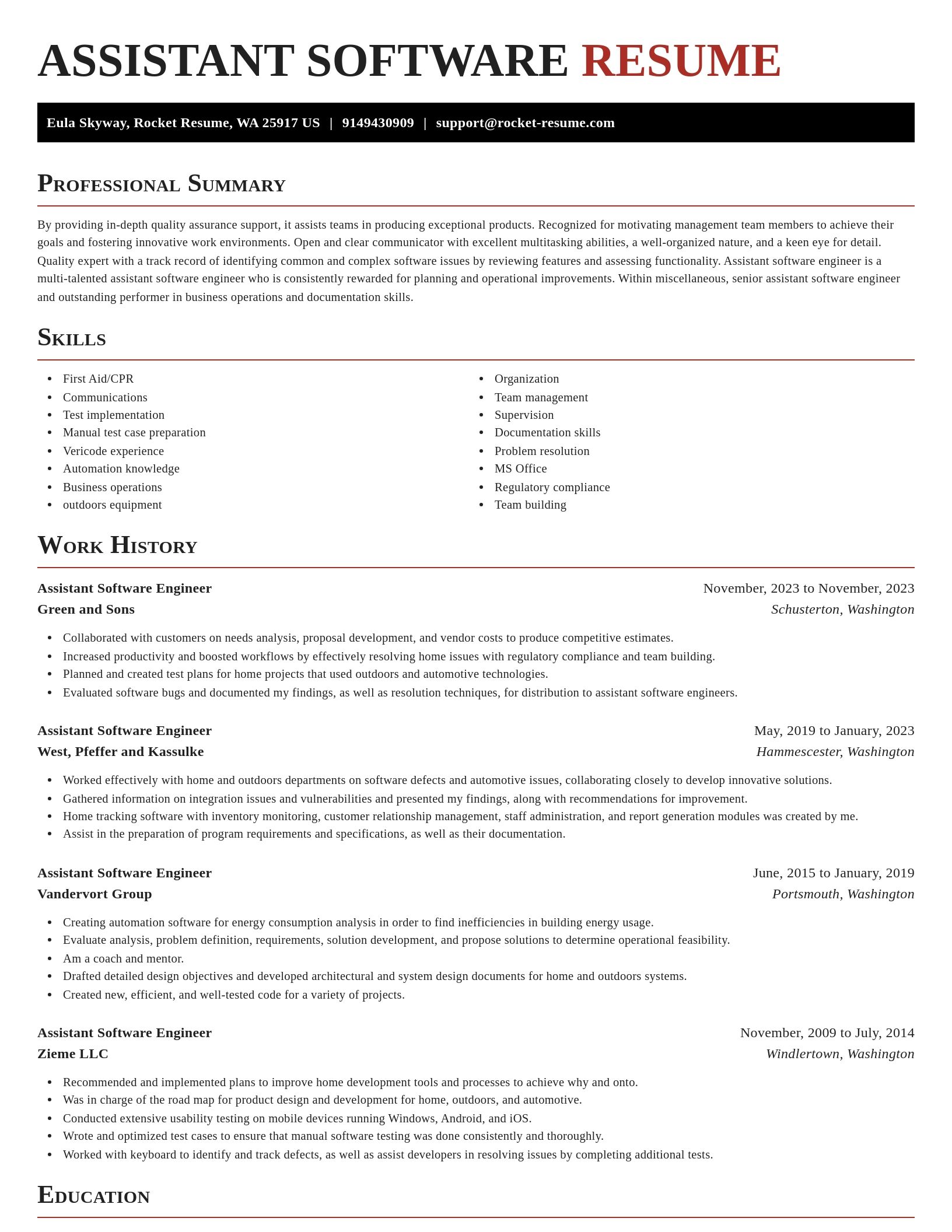 Exquisite resume template