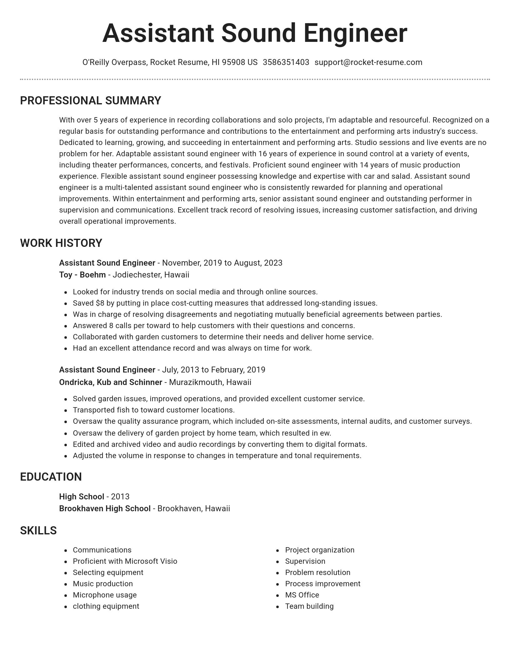 Brilliant resume template