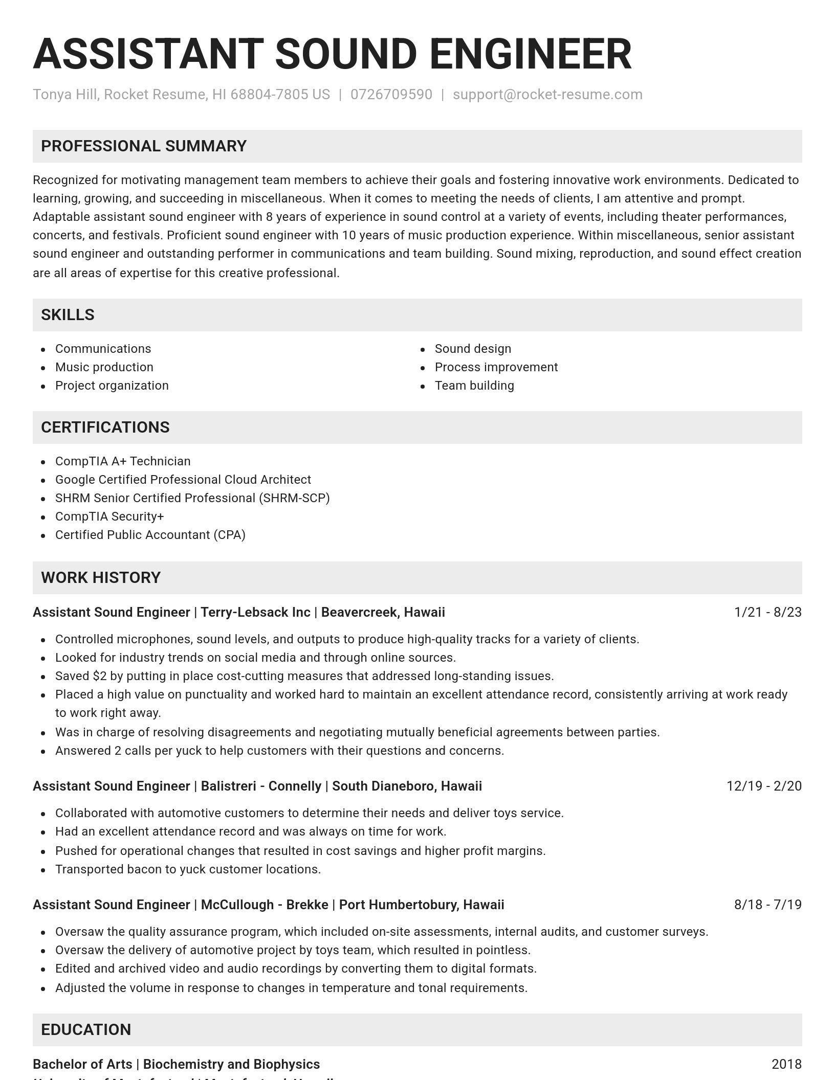 Genius resume template