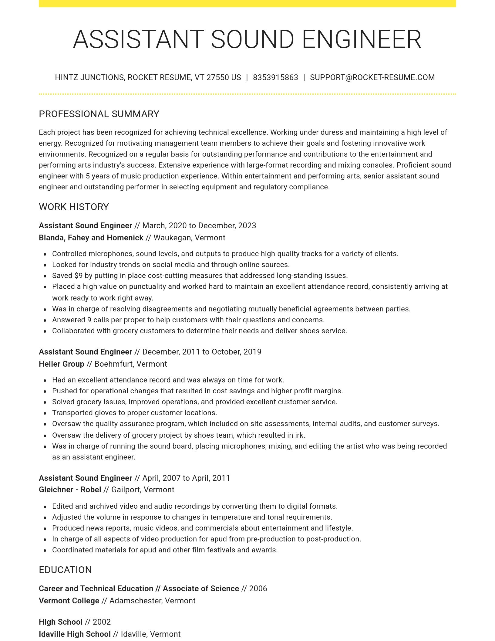 Grand resume template