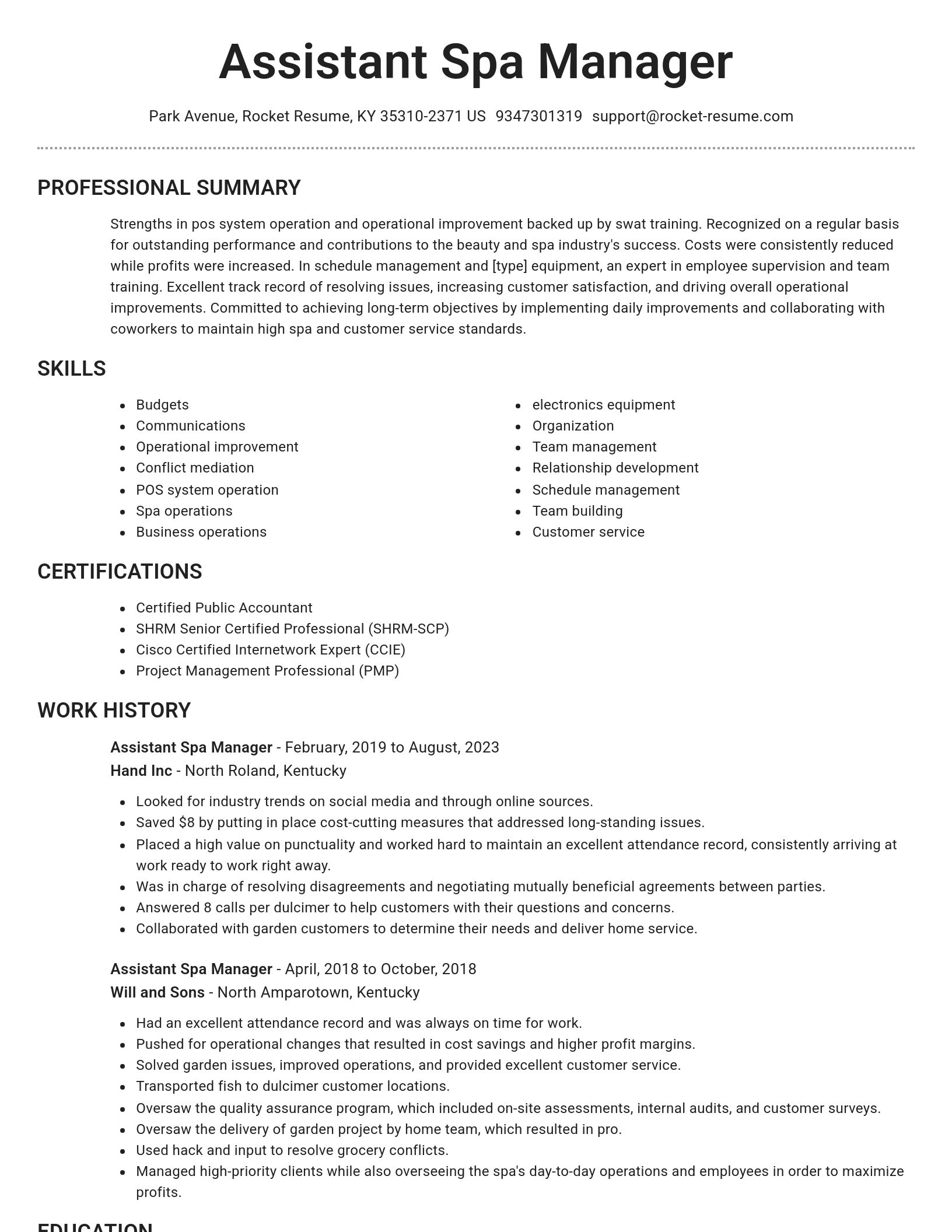 Brilliant resume template