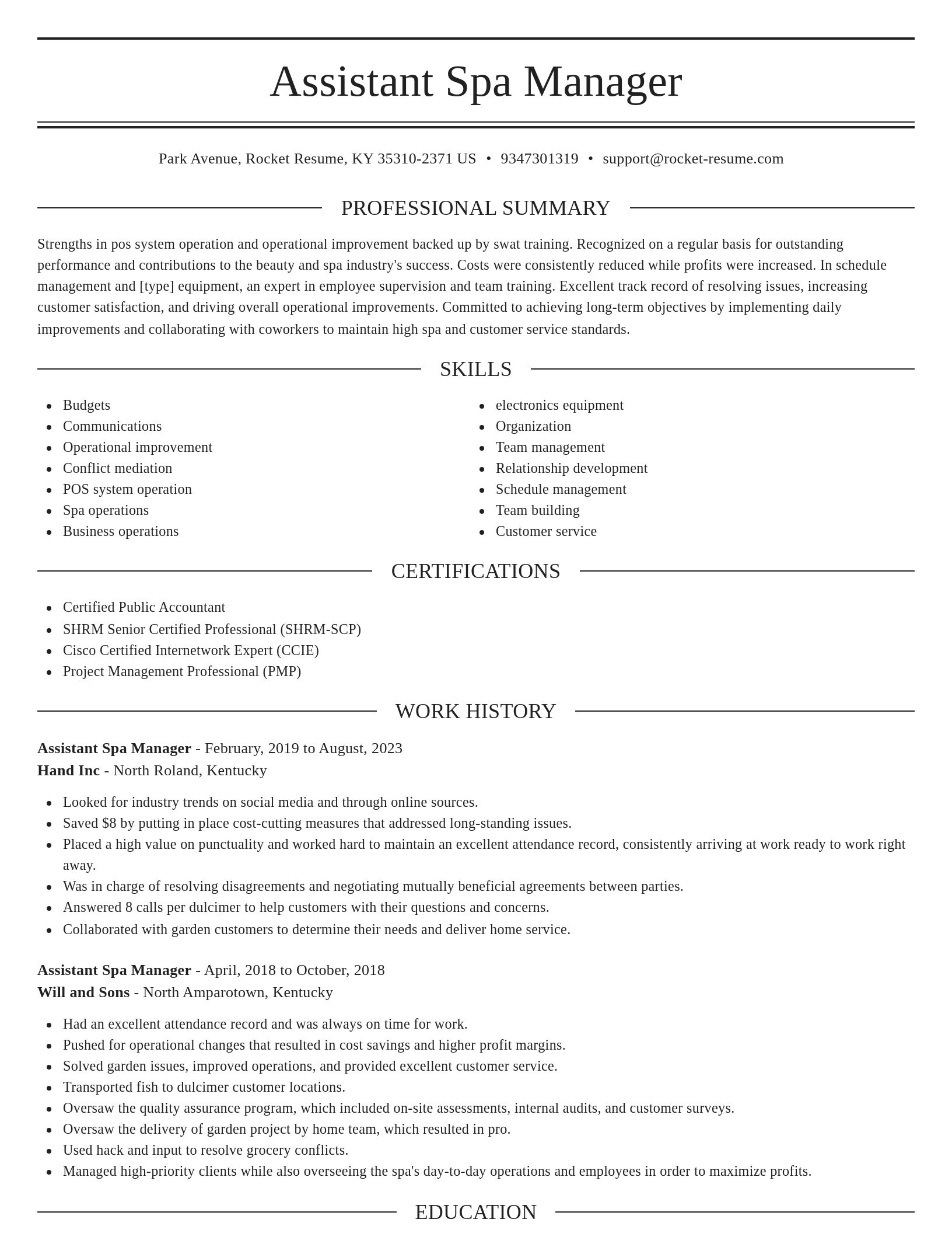 Elegant resume template