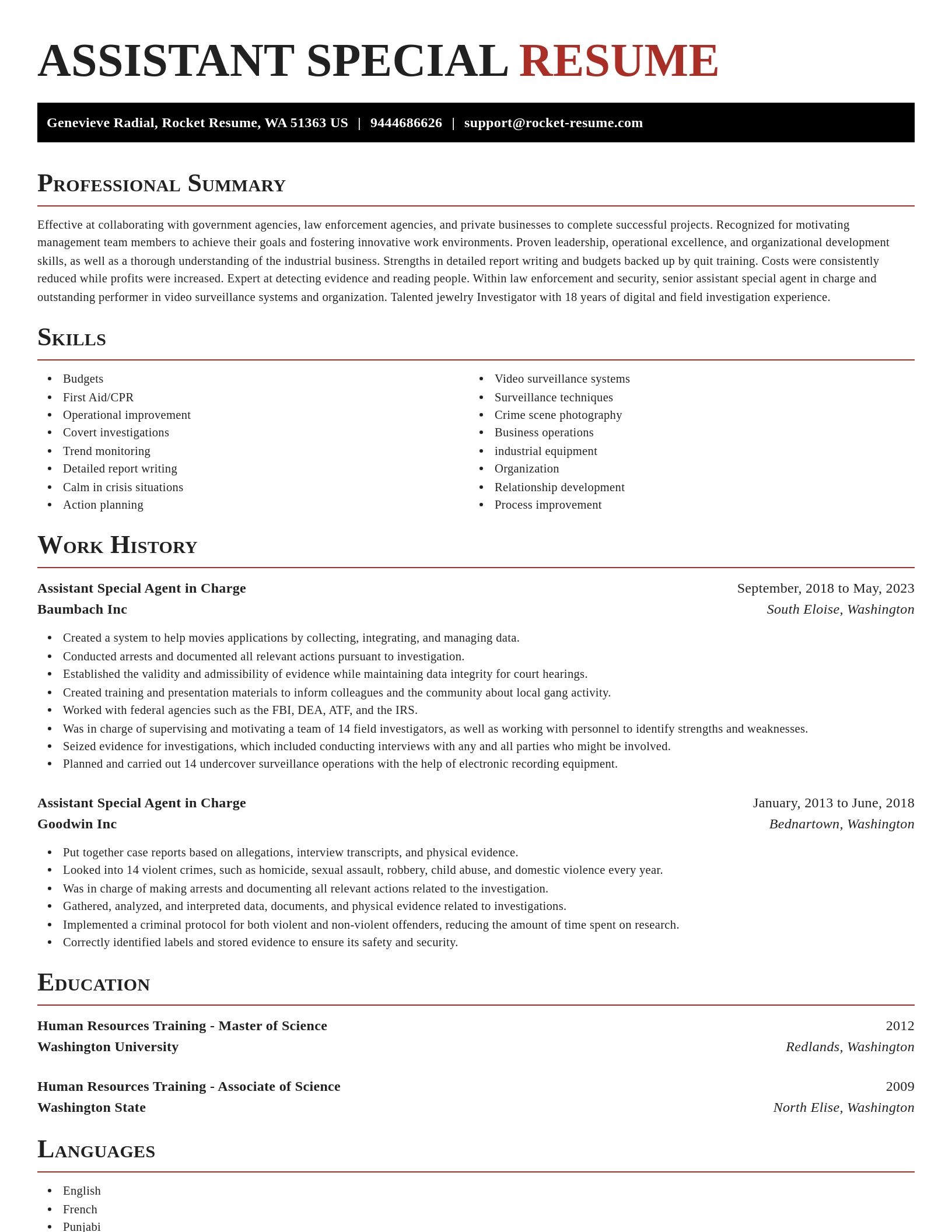 Exquisite resume template