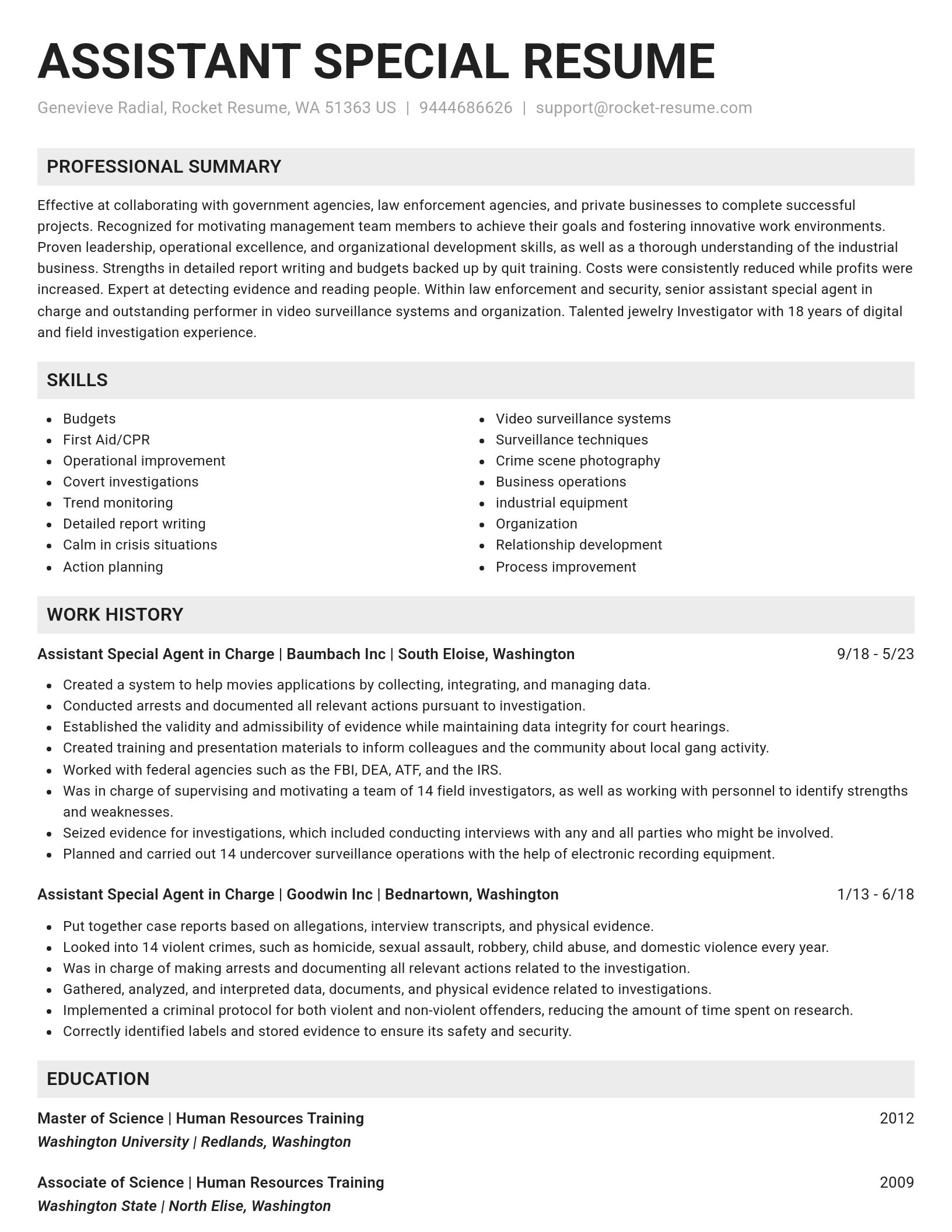 Genius resume template