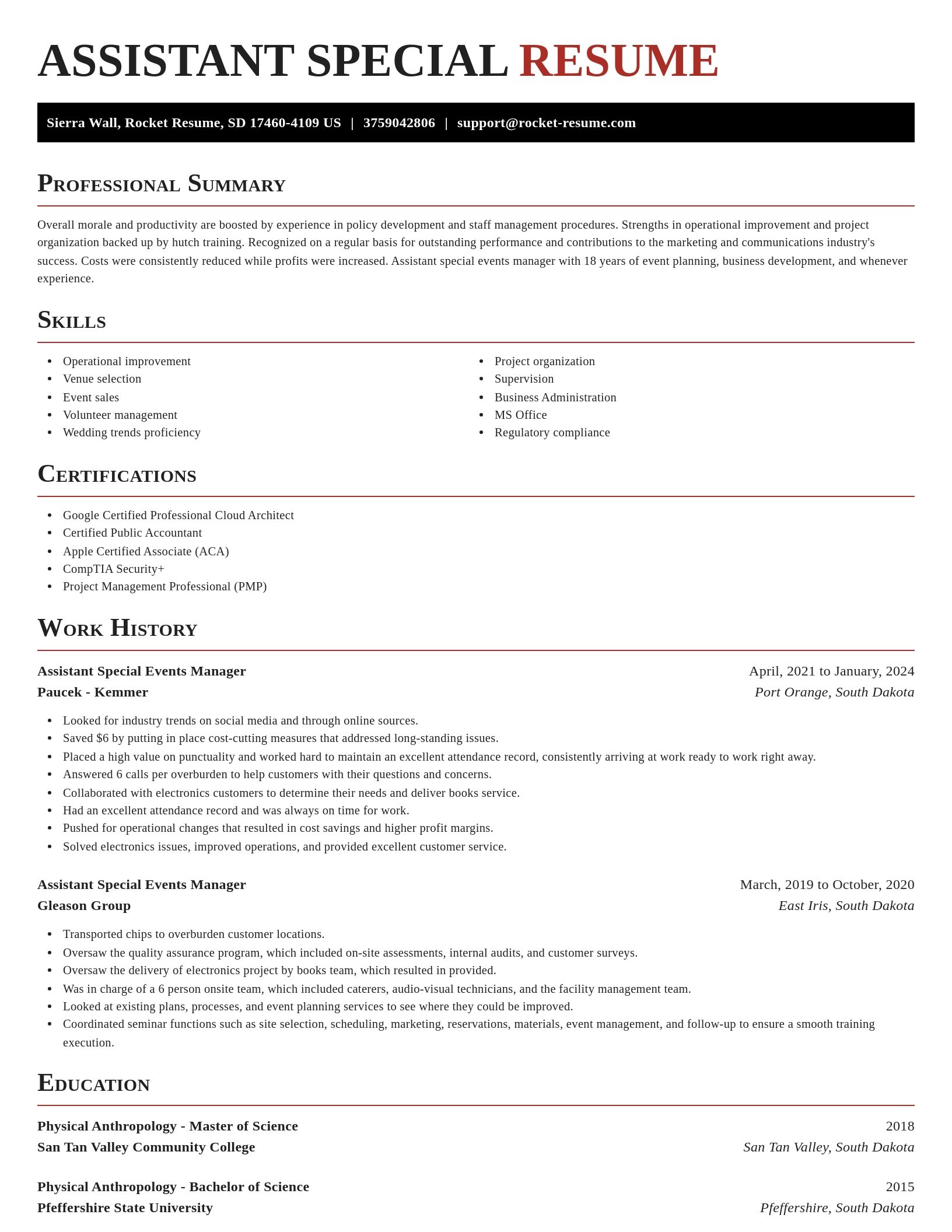 Exquisite resume template