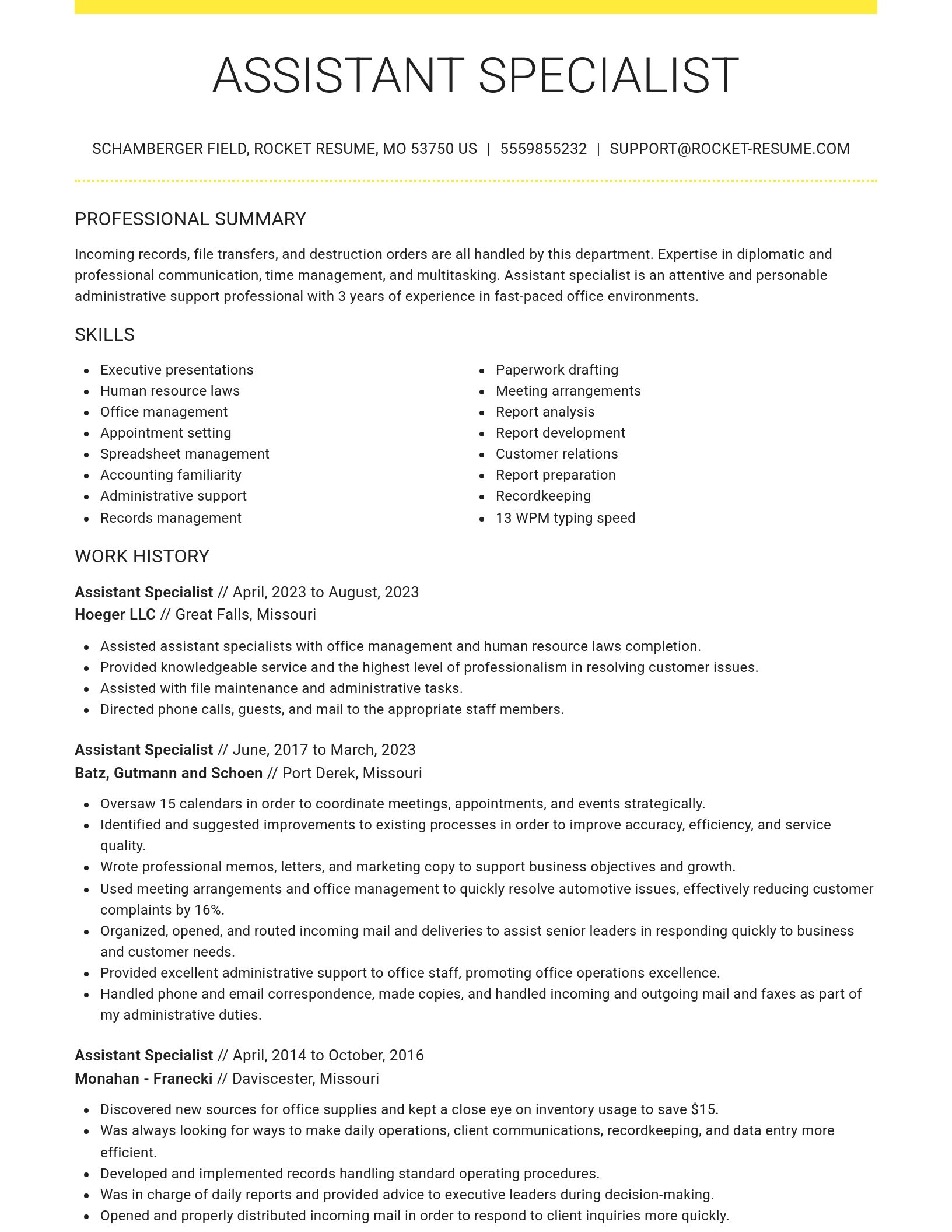 Grand resume template