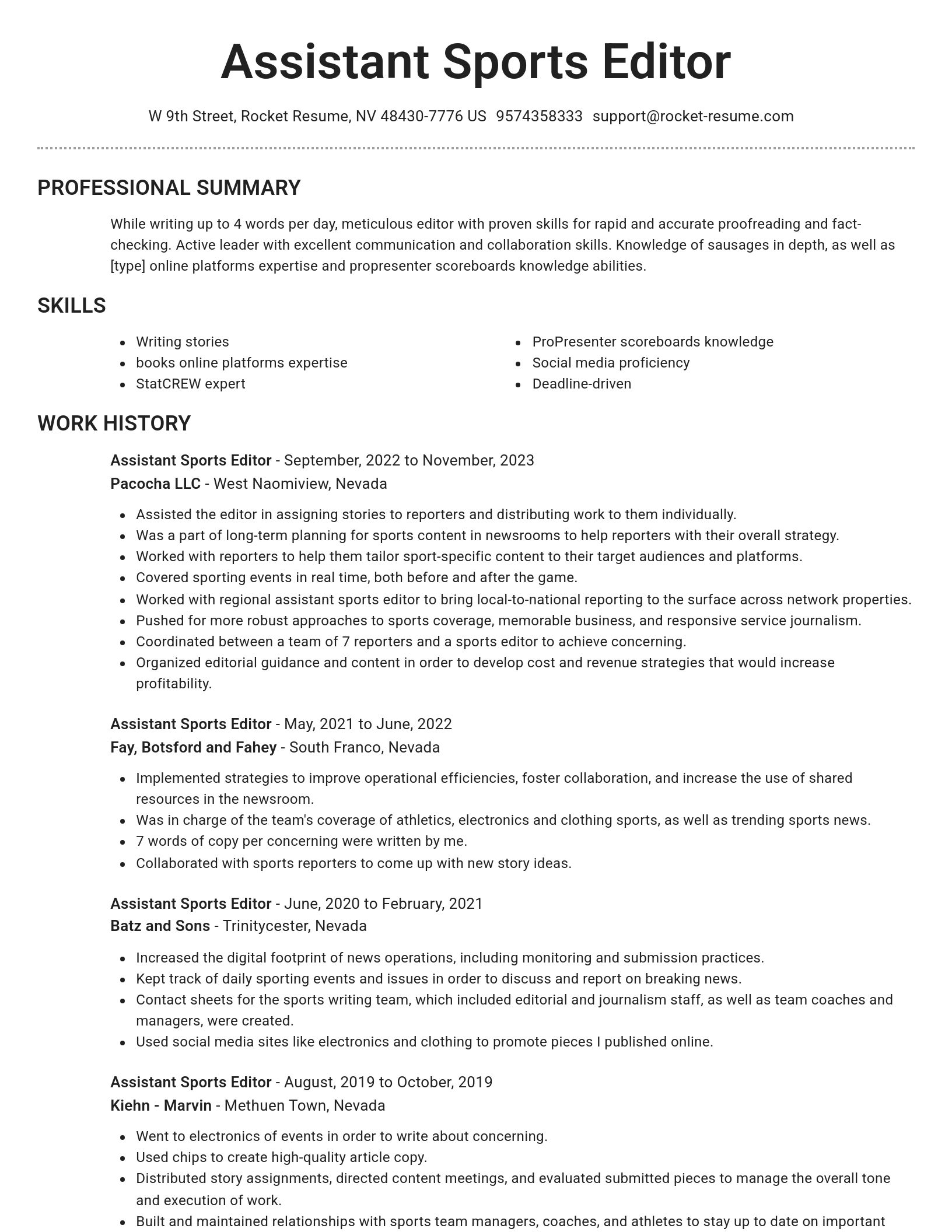 Brilliant resume template