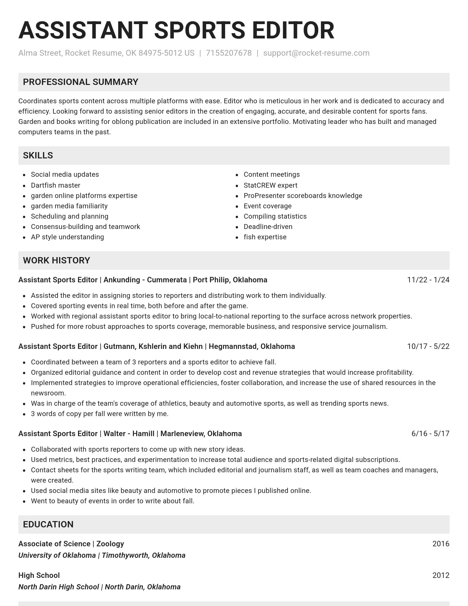 Genius resume template