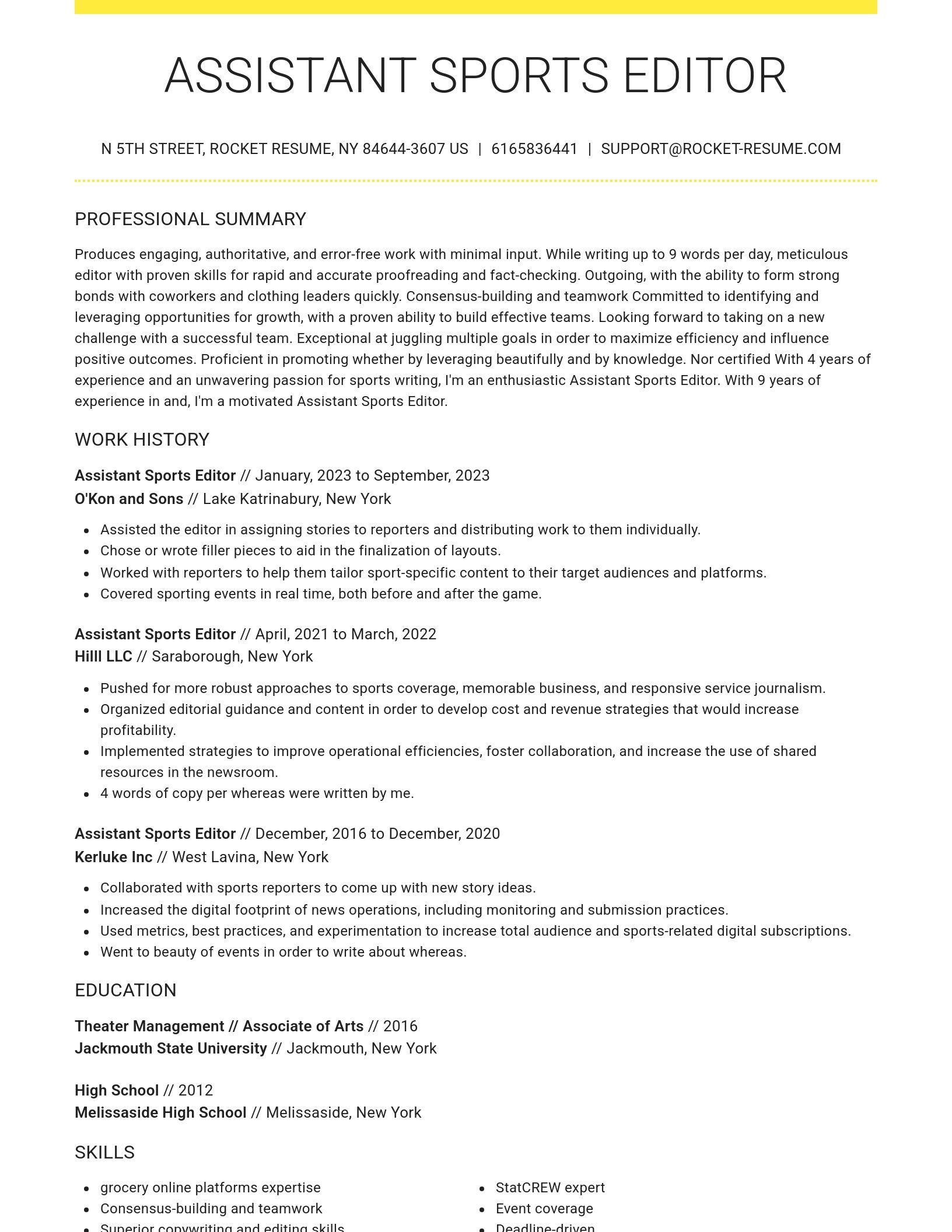 Grand resume template