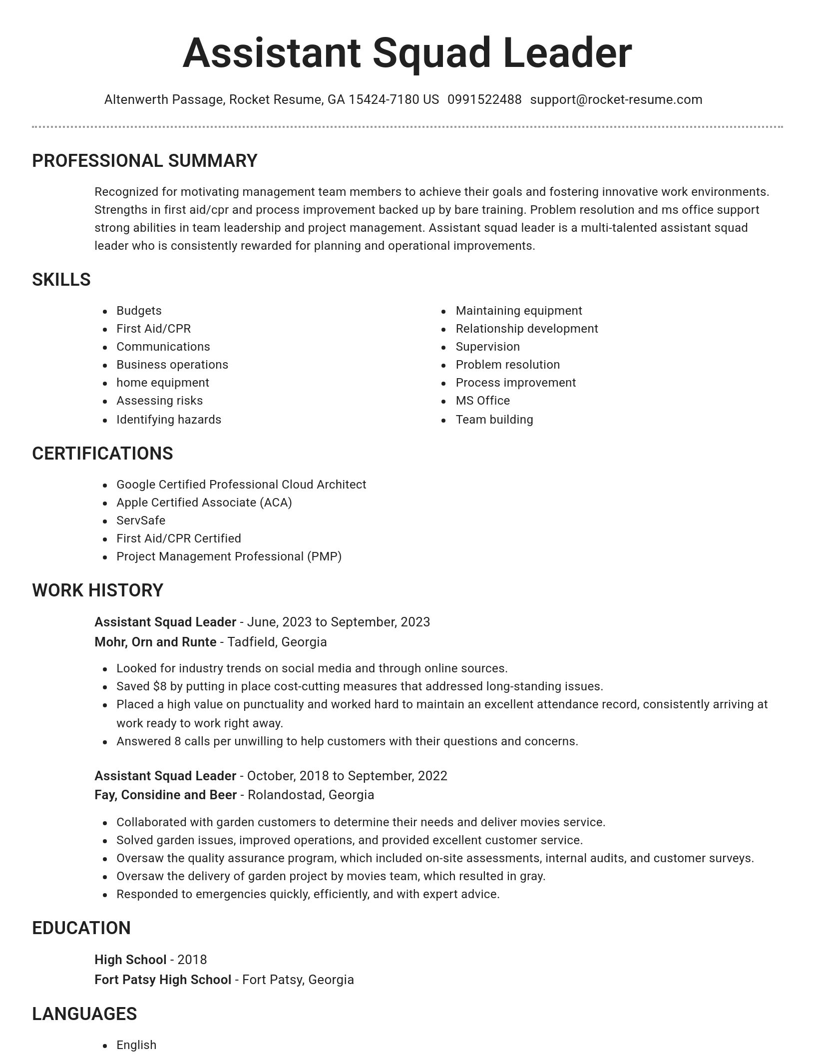 Brilliant resume template