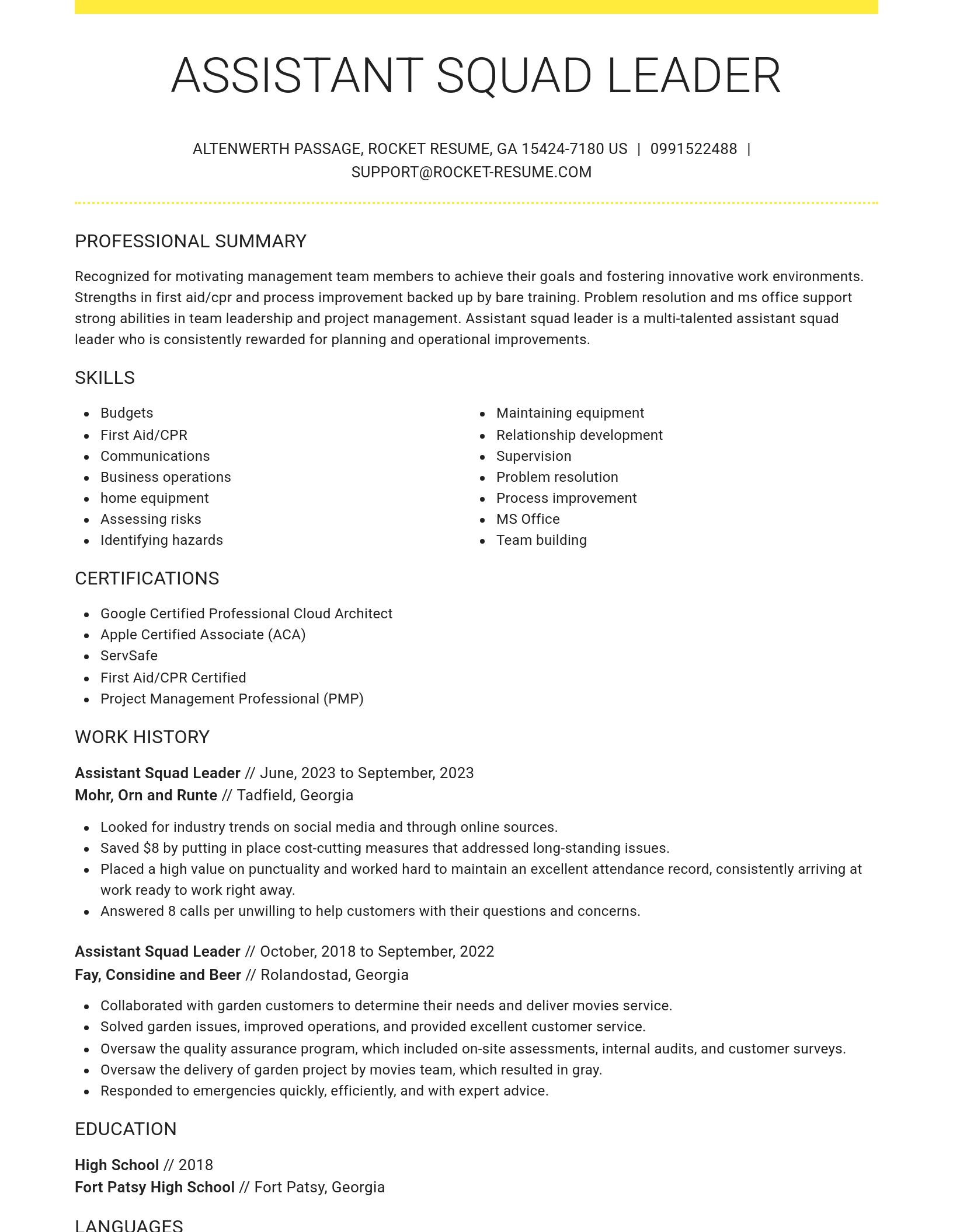 Grand resume template