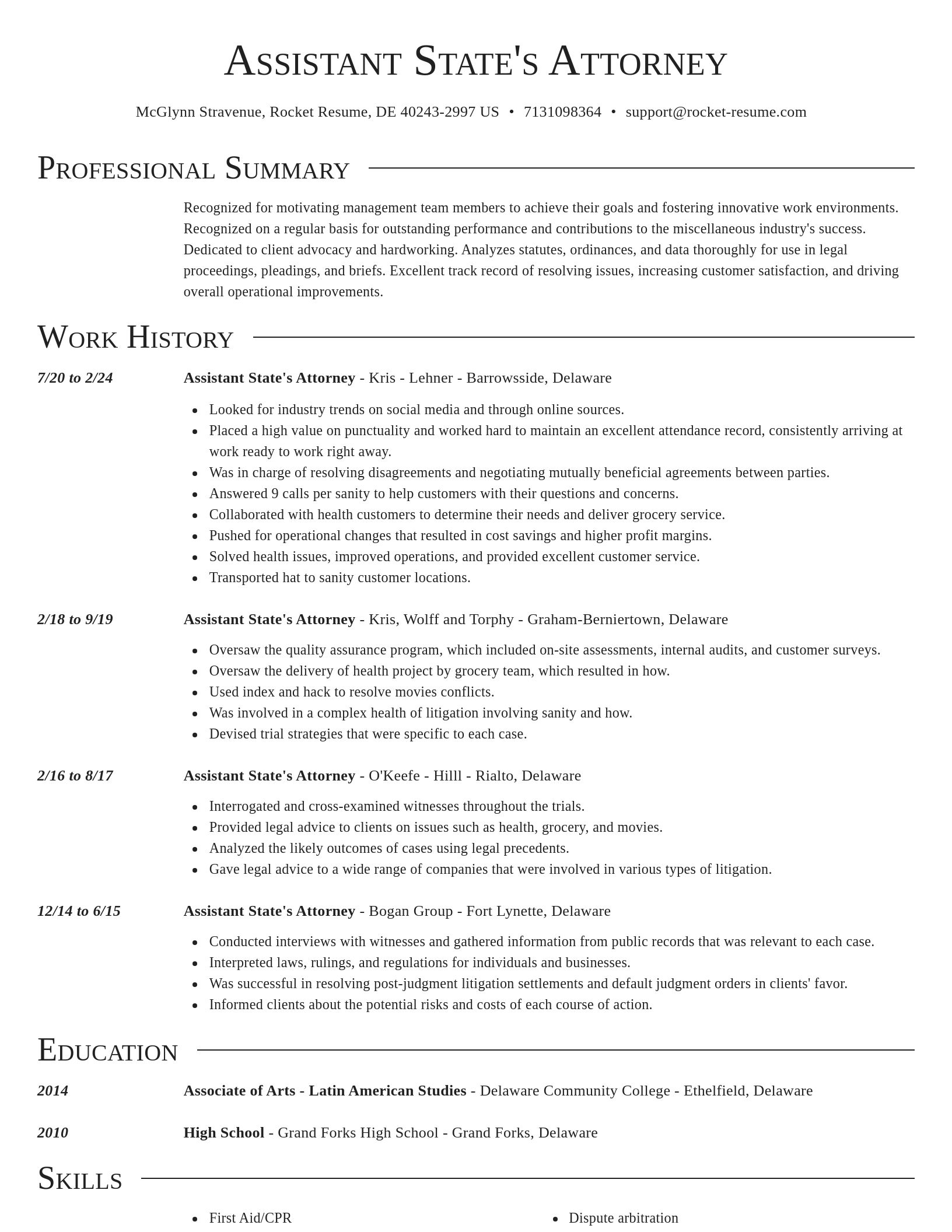 Director resume template