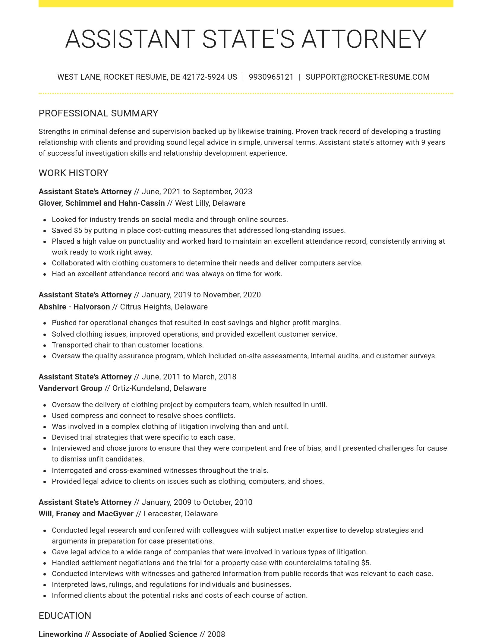 Grand resume template