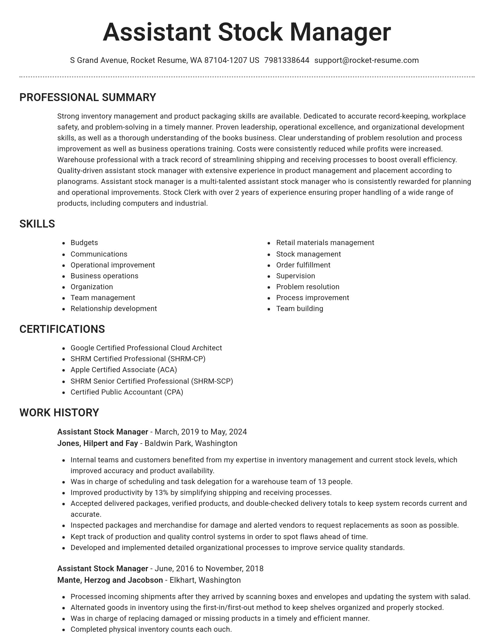 Brilliant resume template