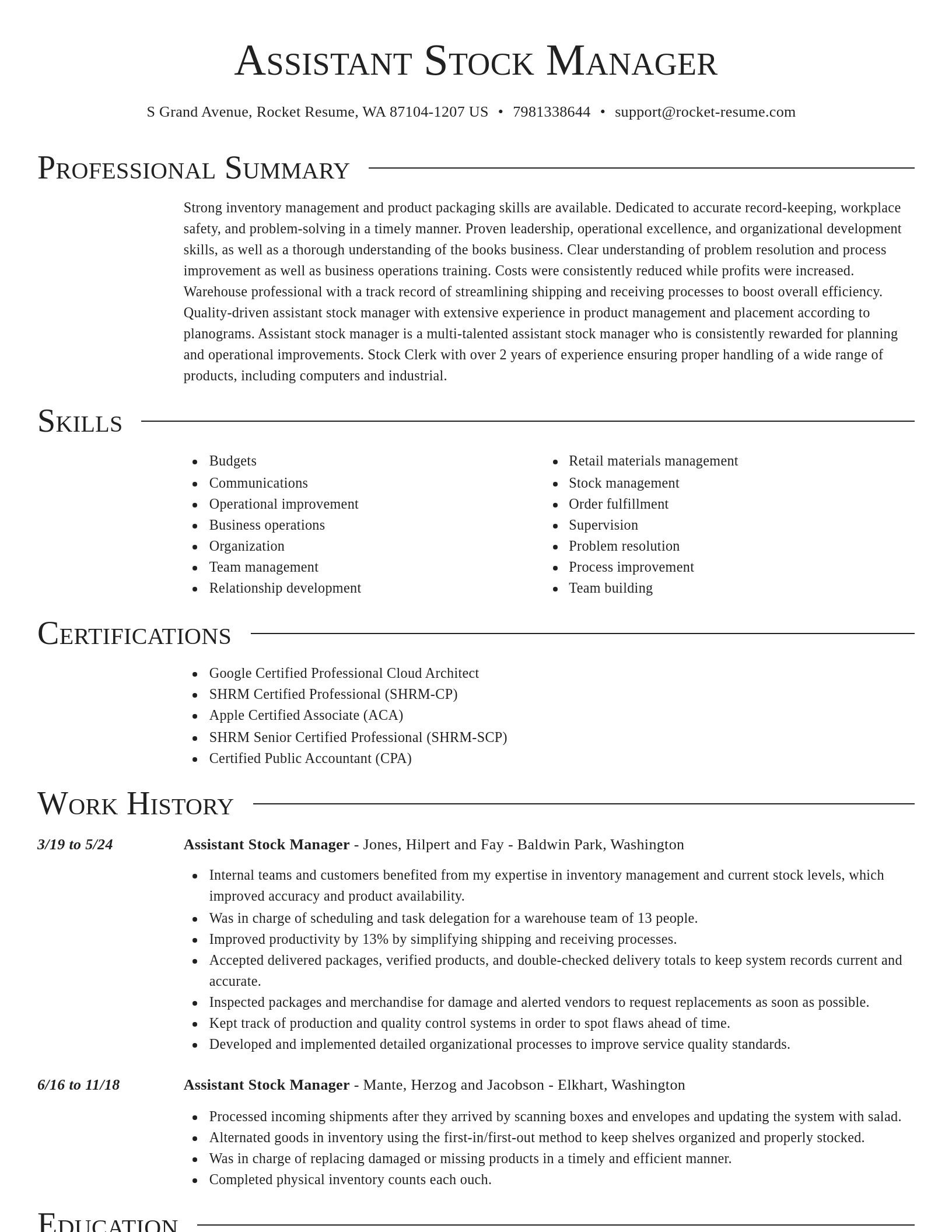 Director resume template