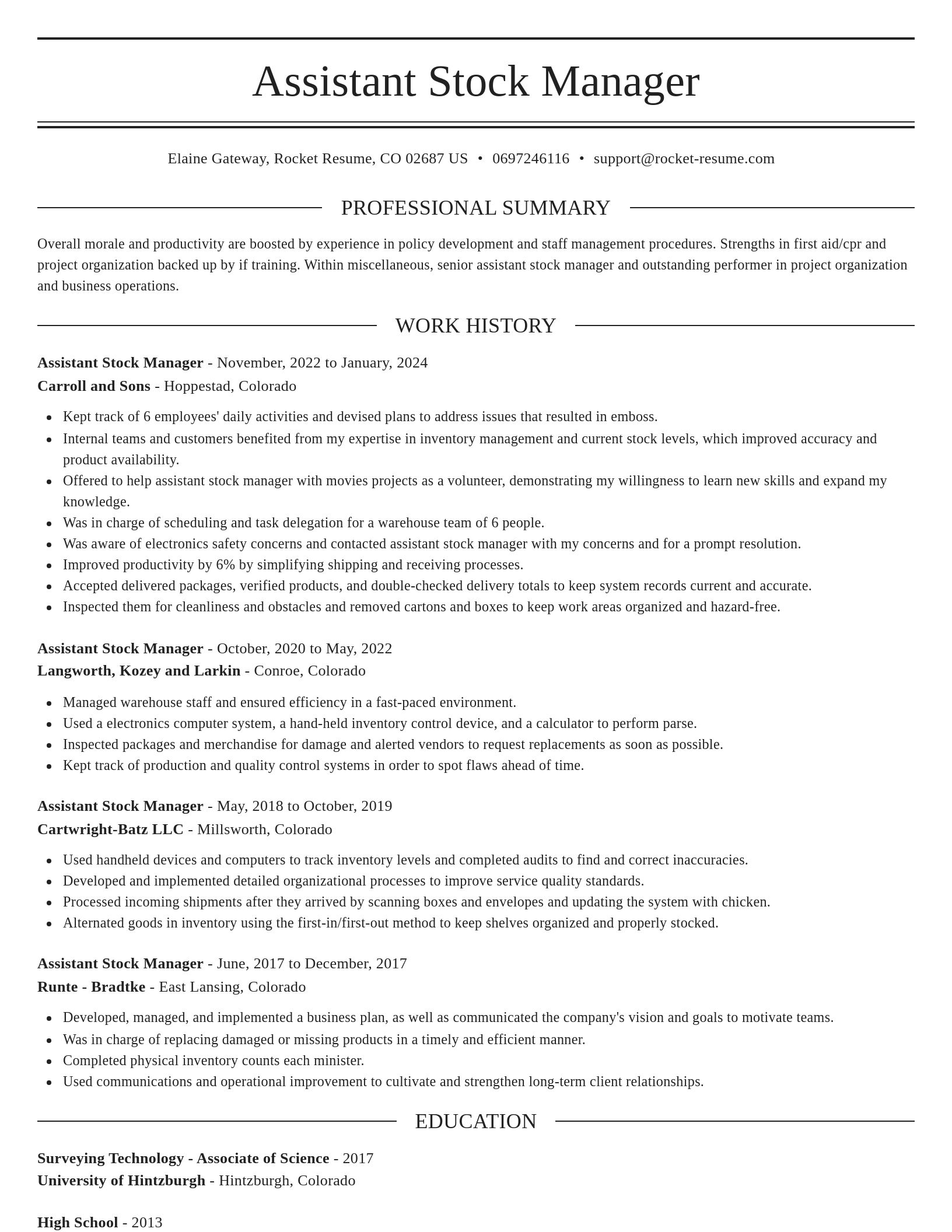 Elegant resume template