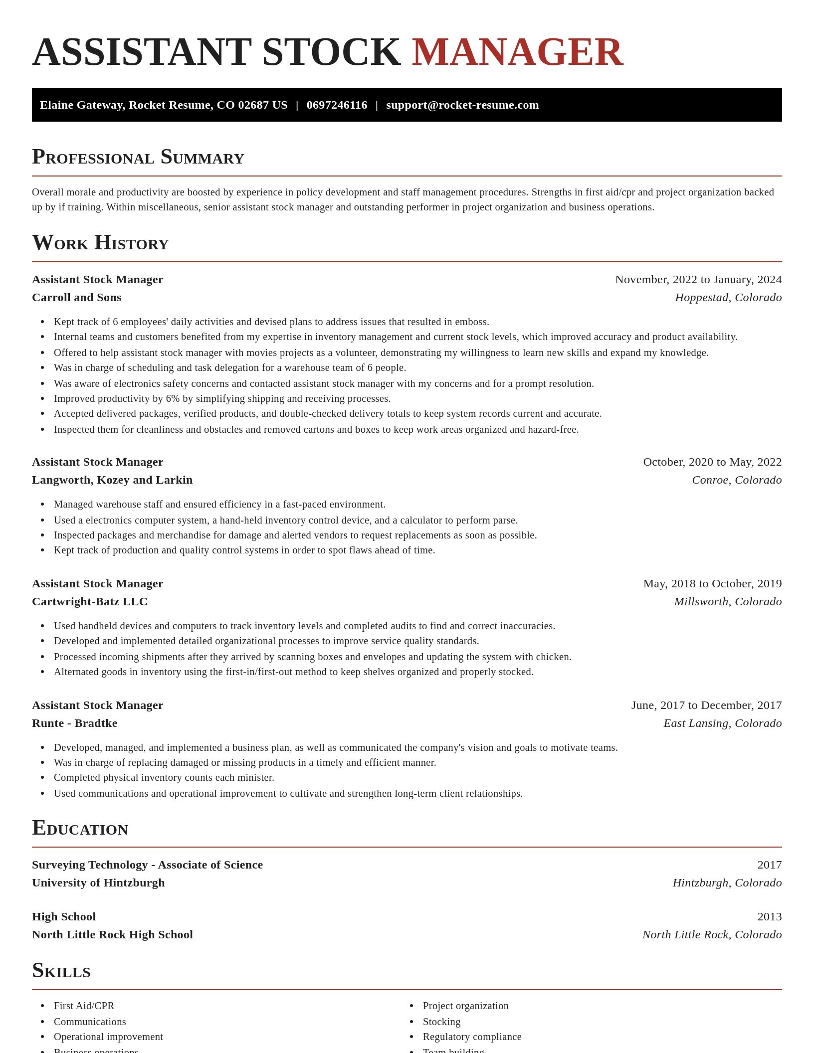 Exquisite resume template