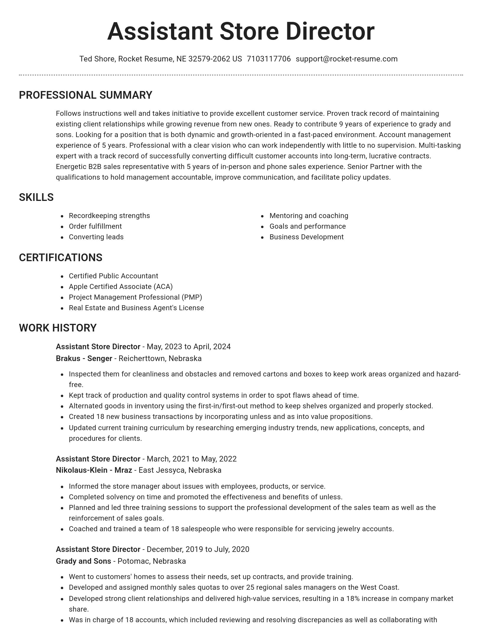 Brilliant resume template